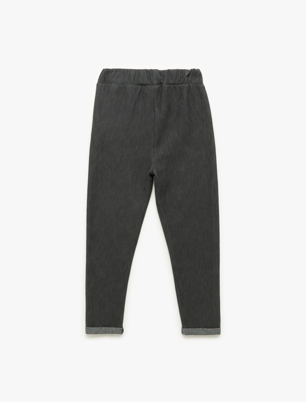 Beli Bağcıklı Pamuklu Pantolon_1