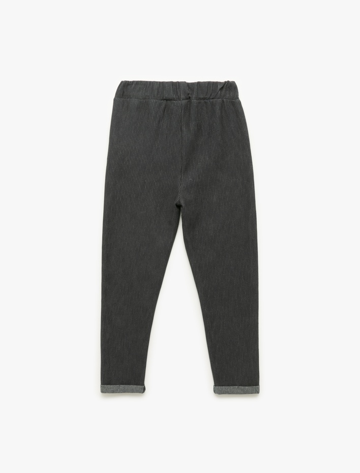 Erkek Bebek Beli Bağcıklı Pamuklu Pantolon