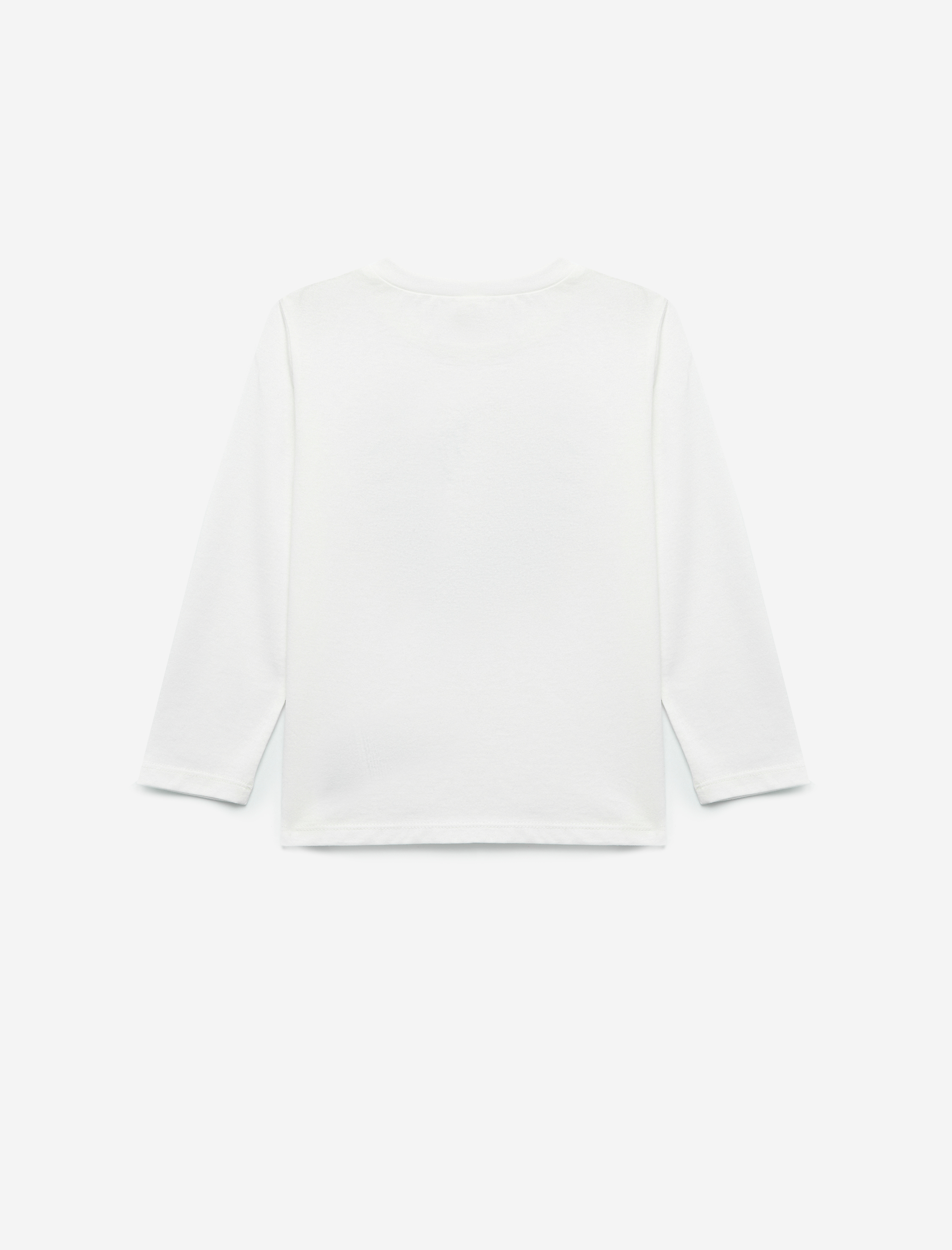  Erkek Bebek Pamuklu Uzun Kollu Bisiklet Yaka Baskılı Tişört