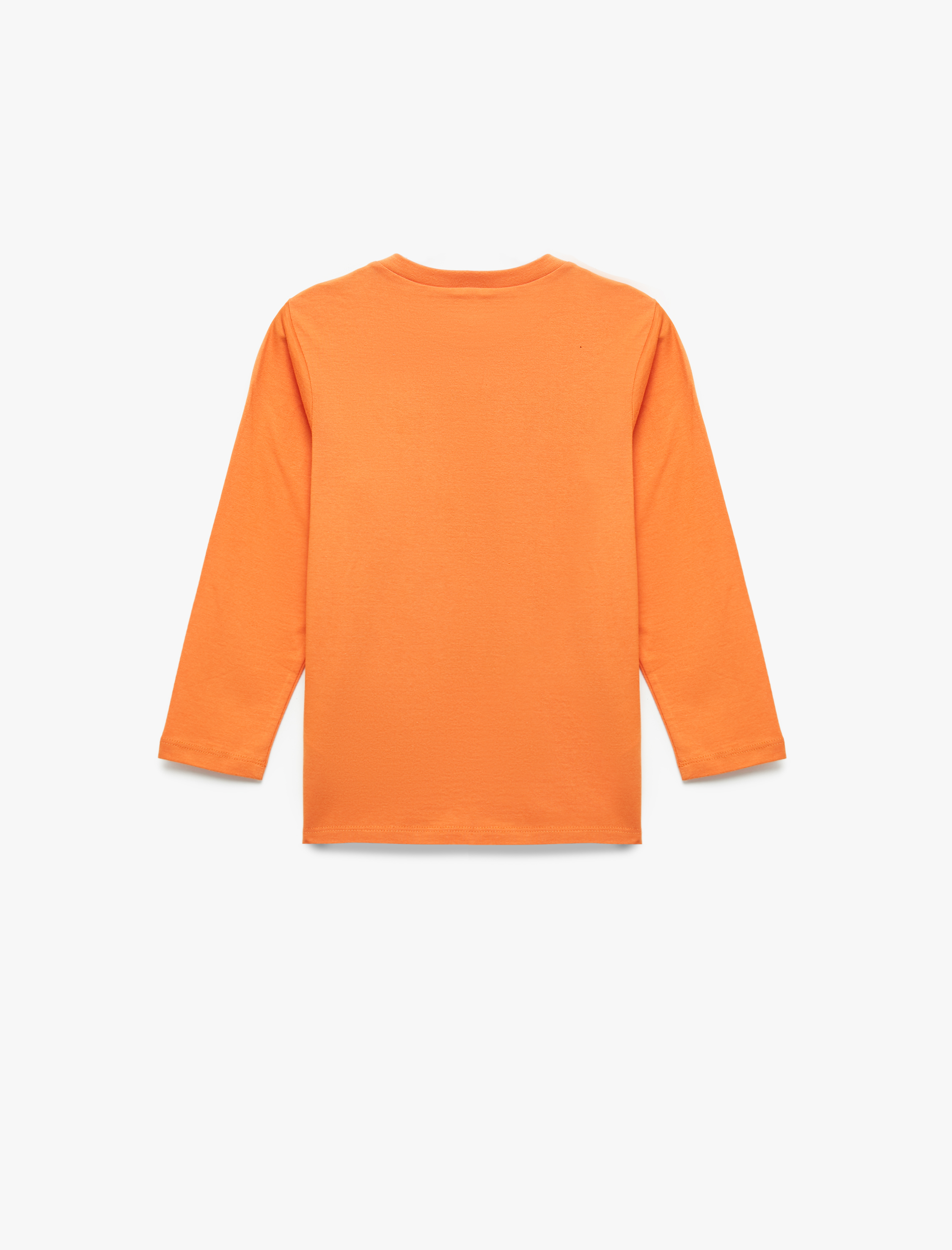  Erkek Çocuk Pamuklu Uzun Kollu Bisiklet Yaka Futbol Baskılı Tişört