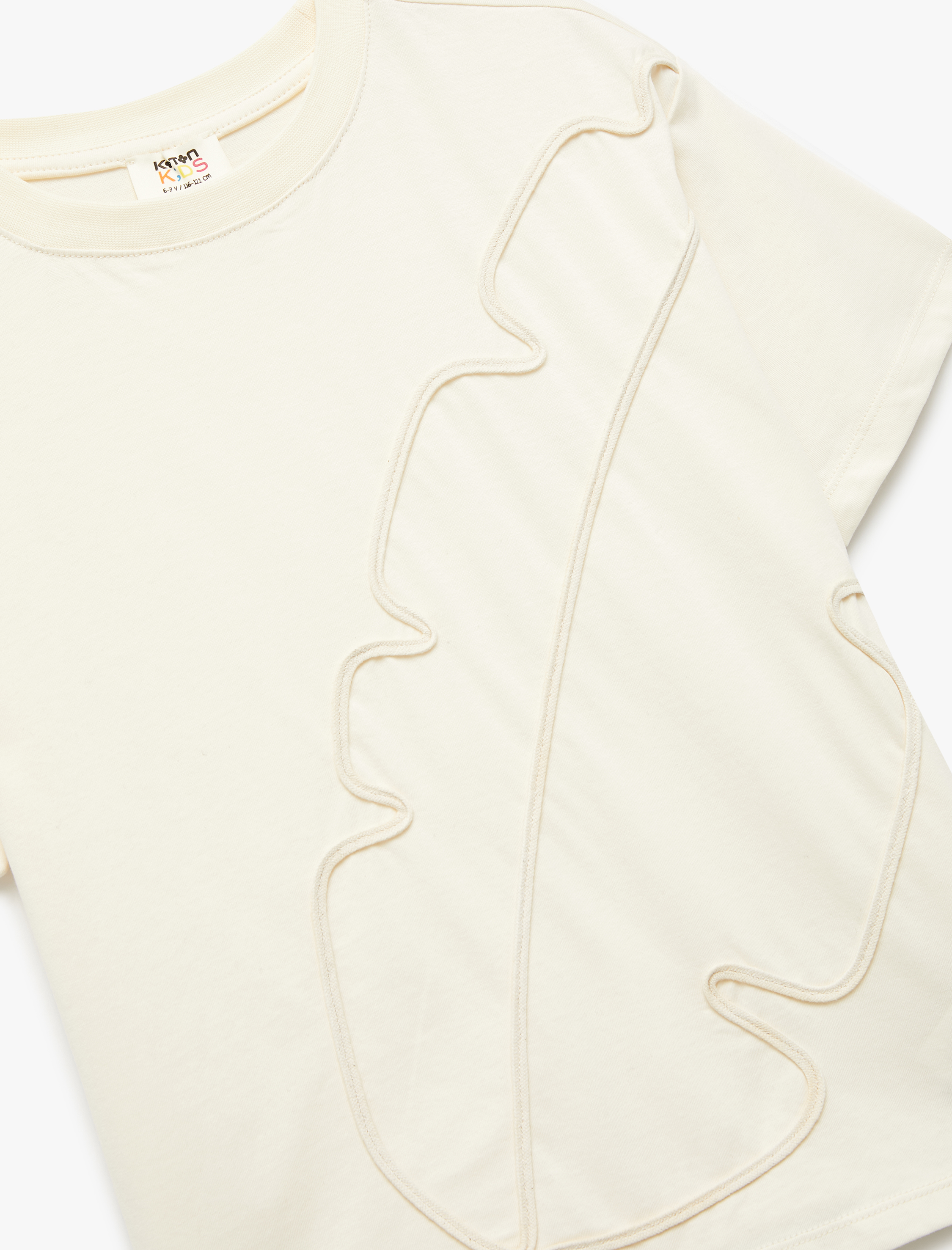  Erkek Çocuk Pamuklu Kısa Kollu Bisiklet Yaka Yaprak Desenli Tişört