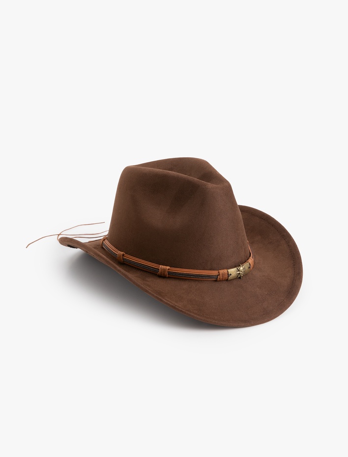 Kadın Bant Detaylı Fötr Şapka