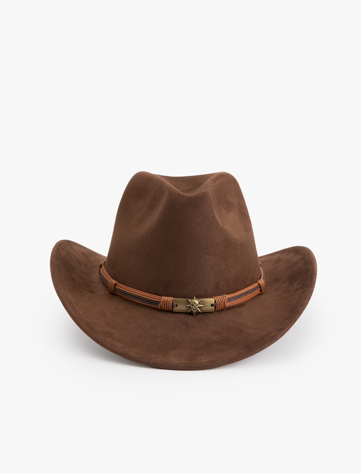 Kadın Bant Detaylı Fötr Şapka