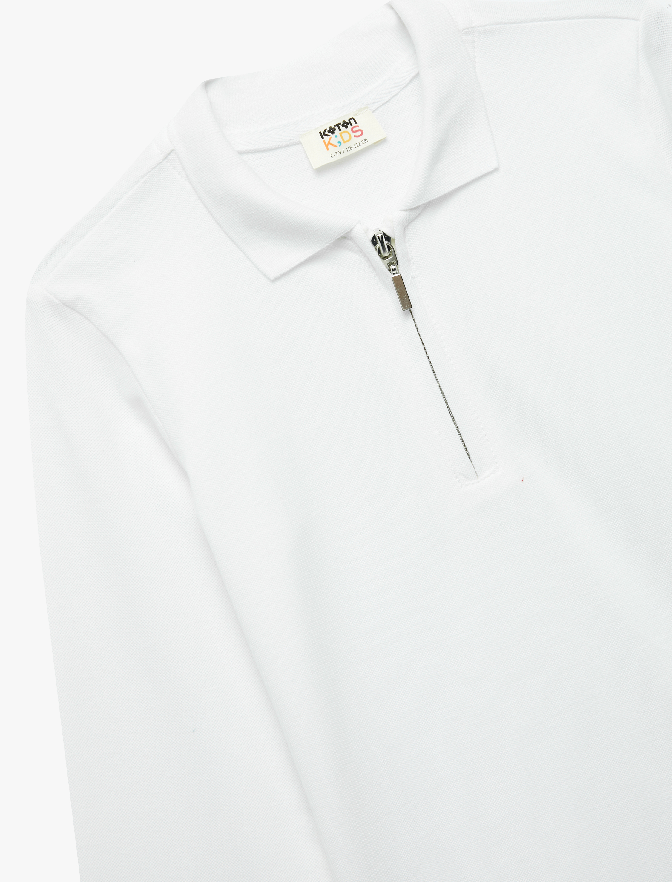  Erkek Çocuk Fermuar Detaylı Uzun Kollu Polo Yaka Pamuklu Tişört