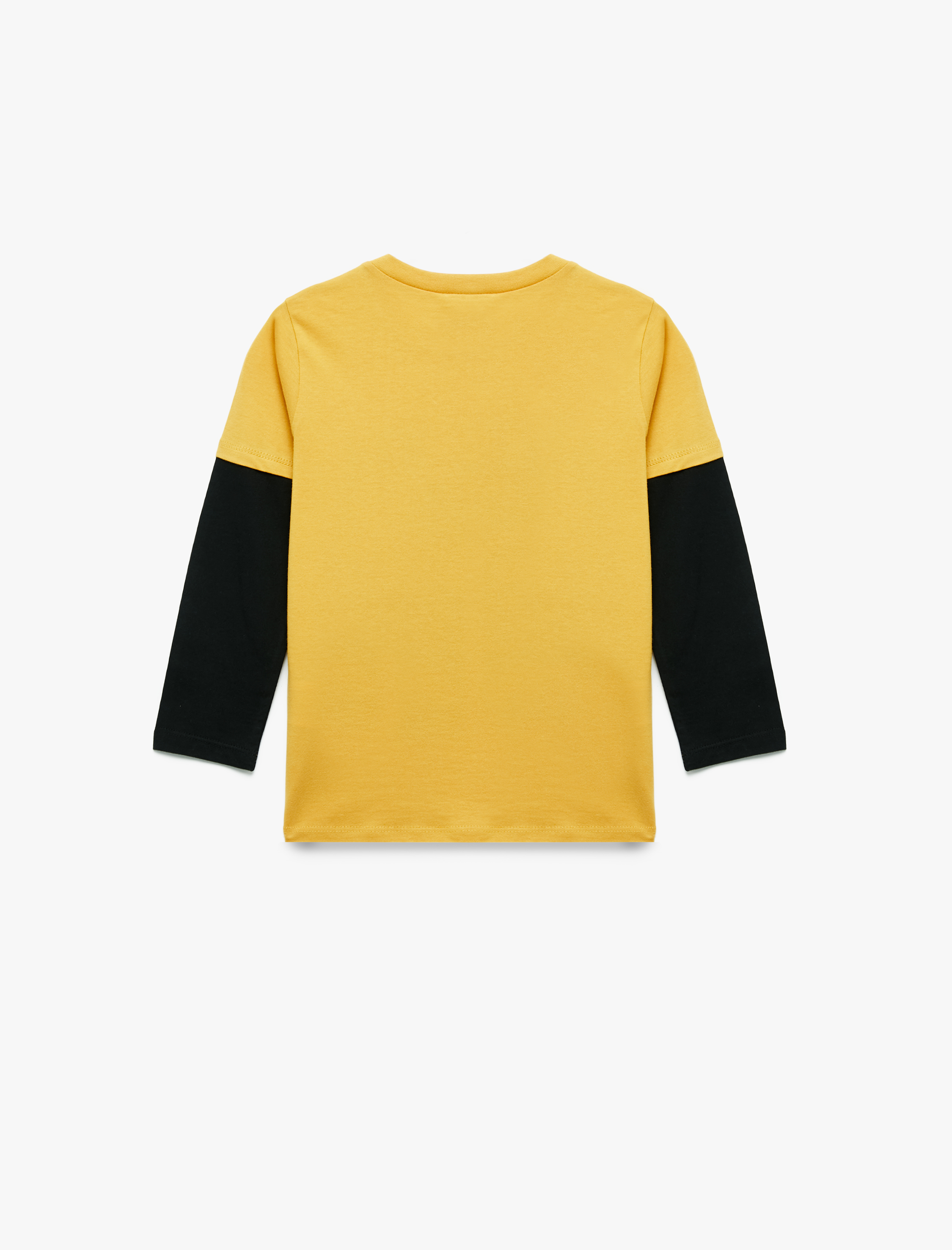  Erkek Çocuk Uzun Kollu Bisiklet Yaka Araba Baskılı Pamuklu Tişört