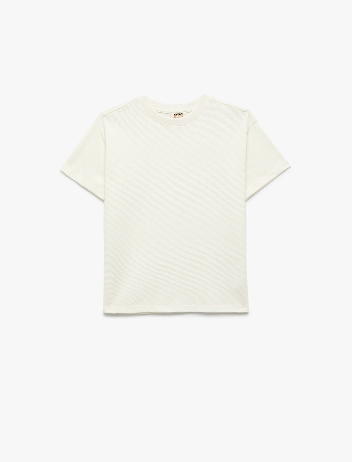 Erkek Çocuk Kısa Kollu Bisiklet Yaka Basic Tişört