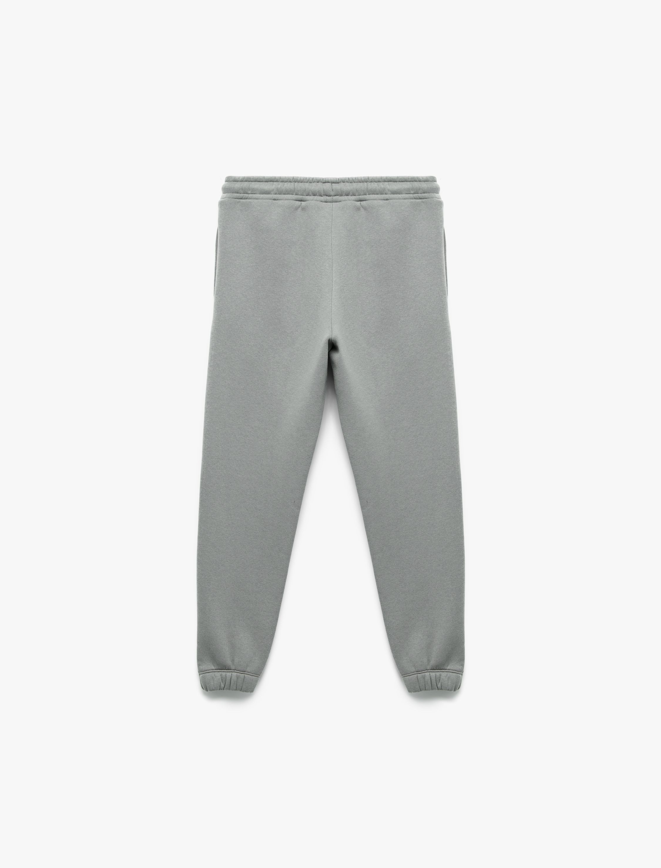  Erkek Çocuk Beli Bağcıklı Cep Detaylı Pamuklu Şardonlu Basic Eşofman Altı