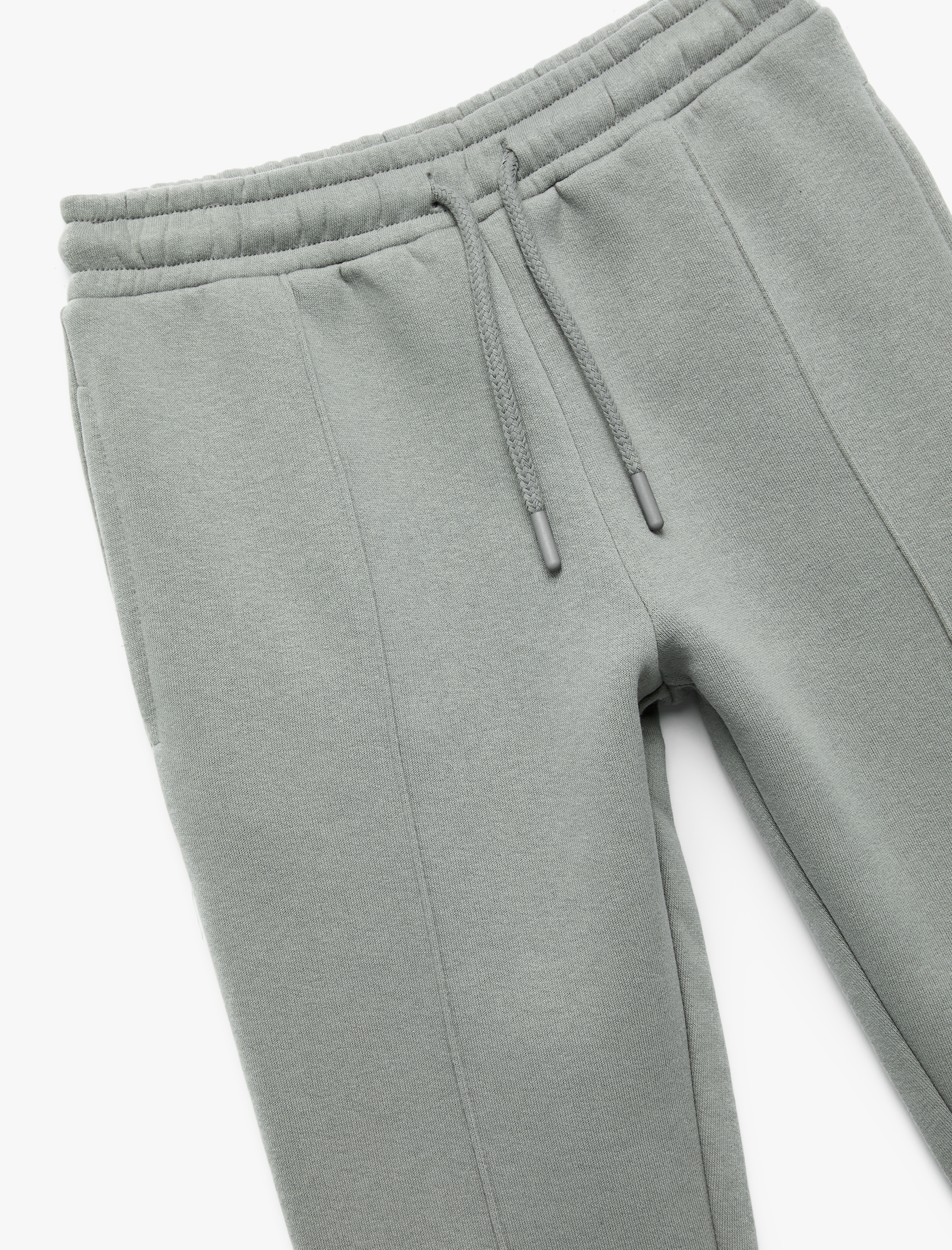  Erkek Çocuk Beli Bağcıklı Cep Detaylı Pamuklu Şardonlu Basic Eşofman Altı