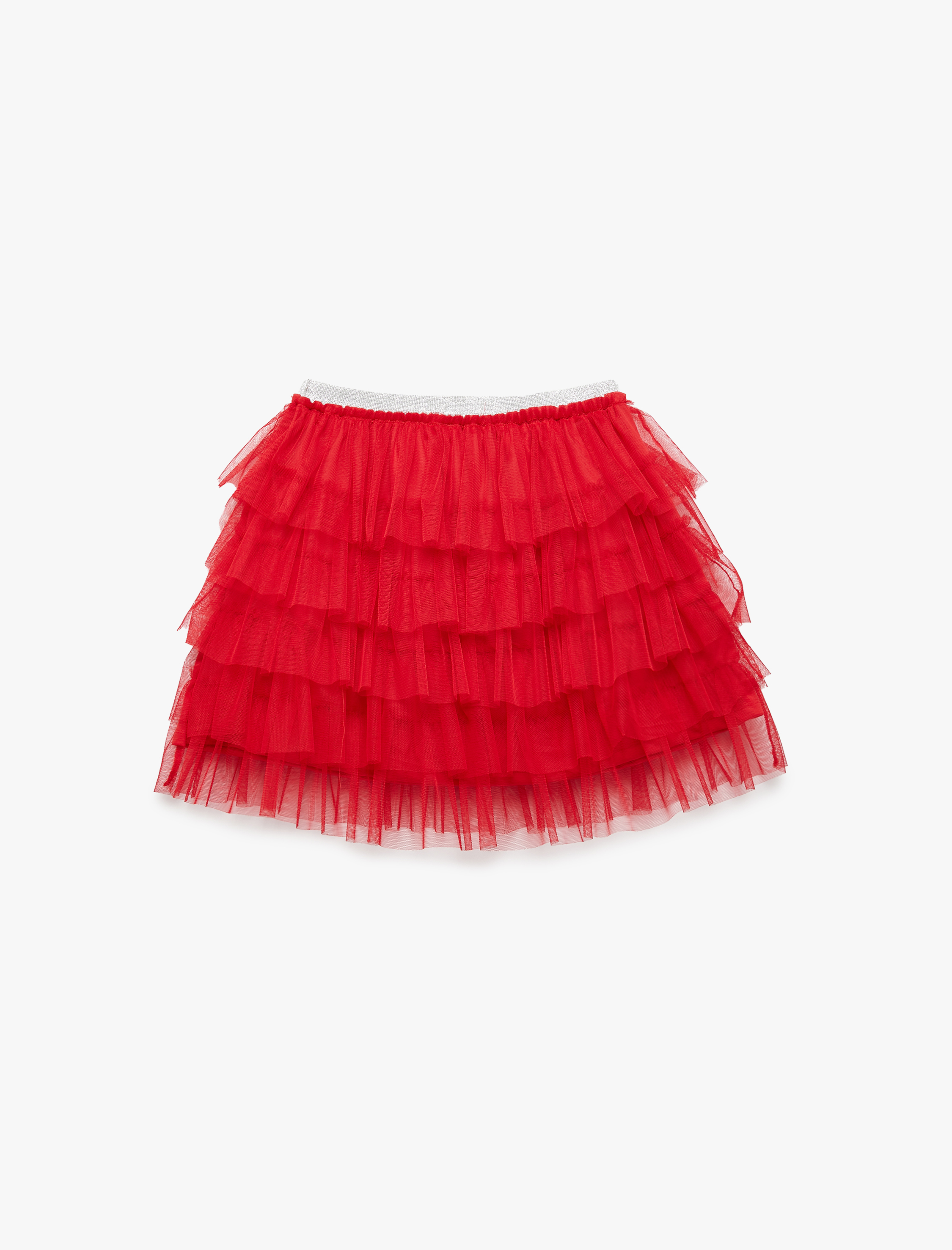 Kız Çocuk Katlı Beli Lastikli Astarlı Tütü Etek