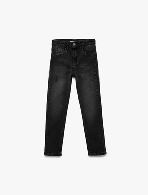 Pamuklu Cepli Slim Fit Denim Pantolon