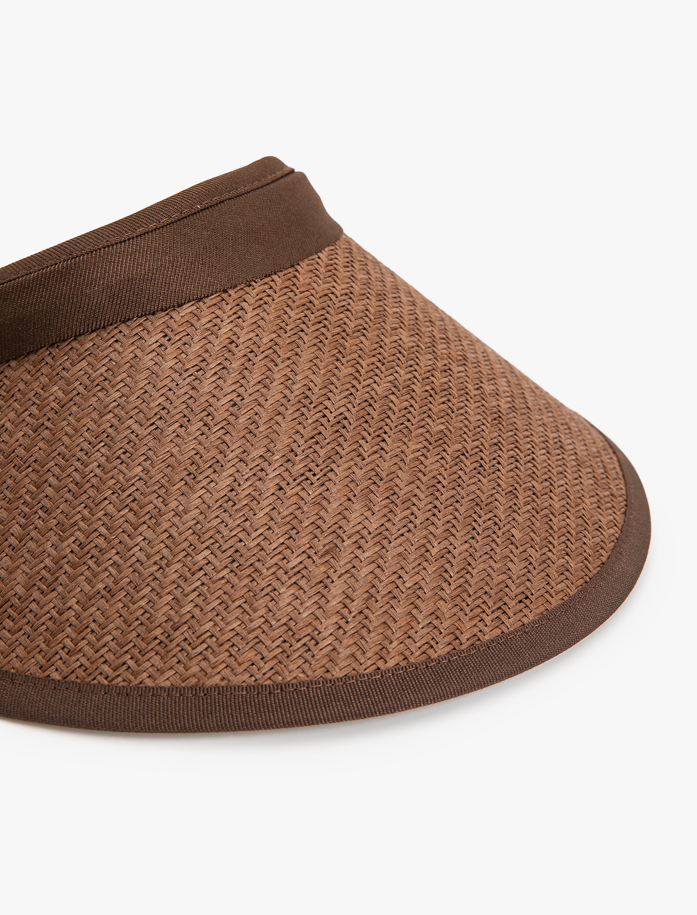  Kadın Geniş Kenarlı Hasır Vizör Şapka