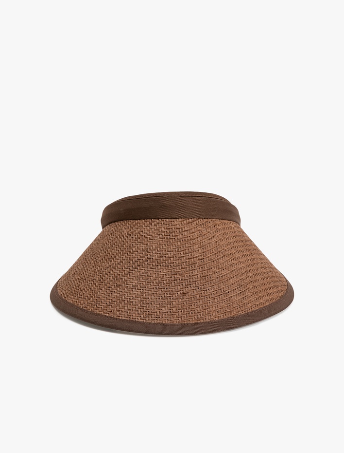 Kadın Geniş Kenarlı Hasır Vizör Şapka