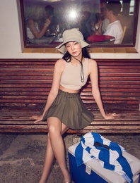 Bisiklet Yaka Kolsuz Dar Kesim Crop Basic Atlet