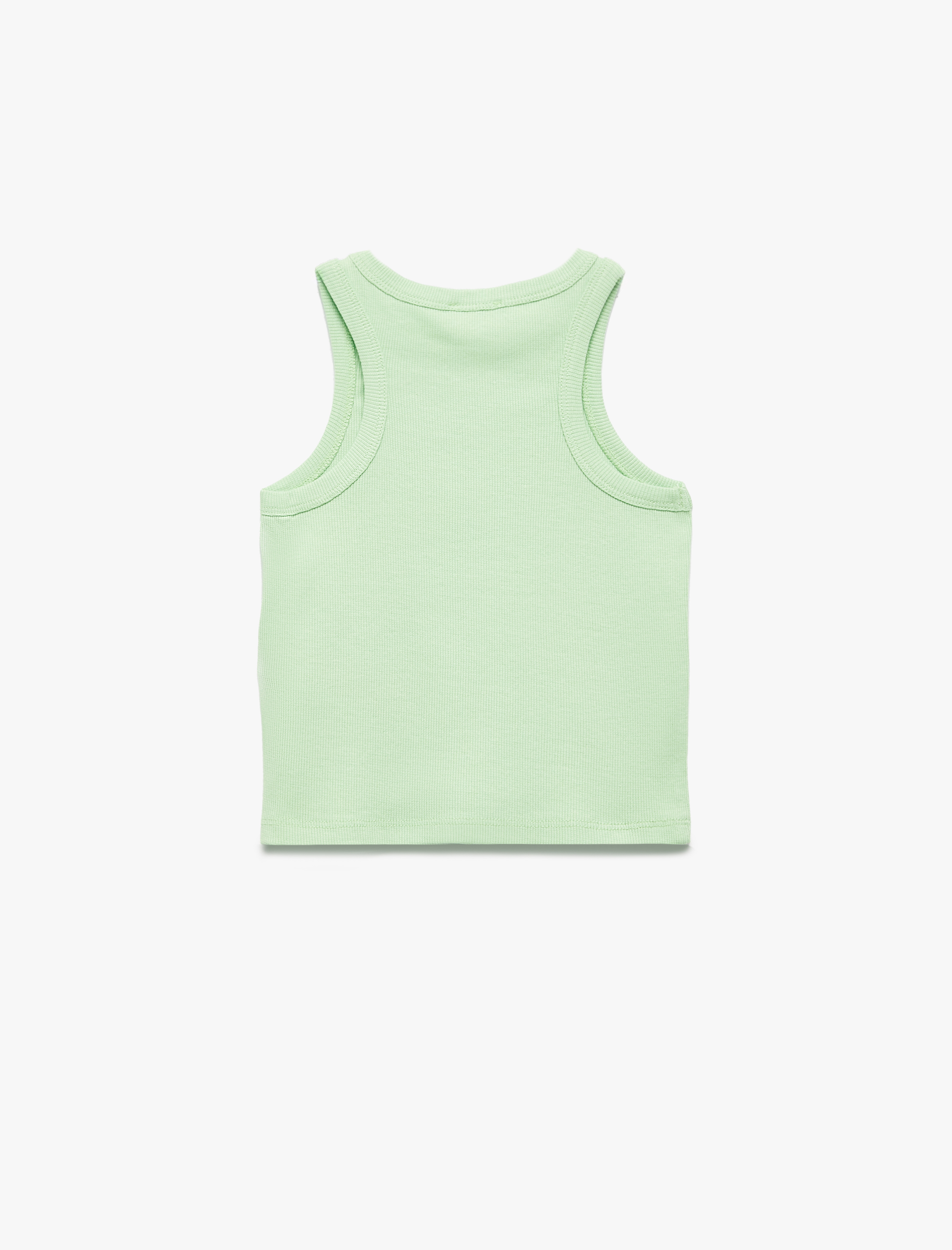  Kız Çocuk Pamuklu Bisiklet Yaka Fitilli 2'li Basic Atlet Seti