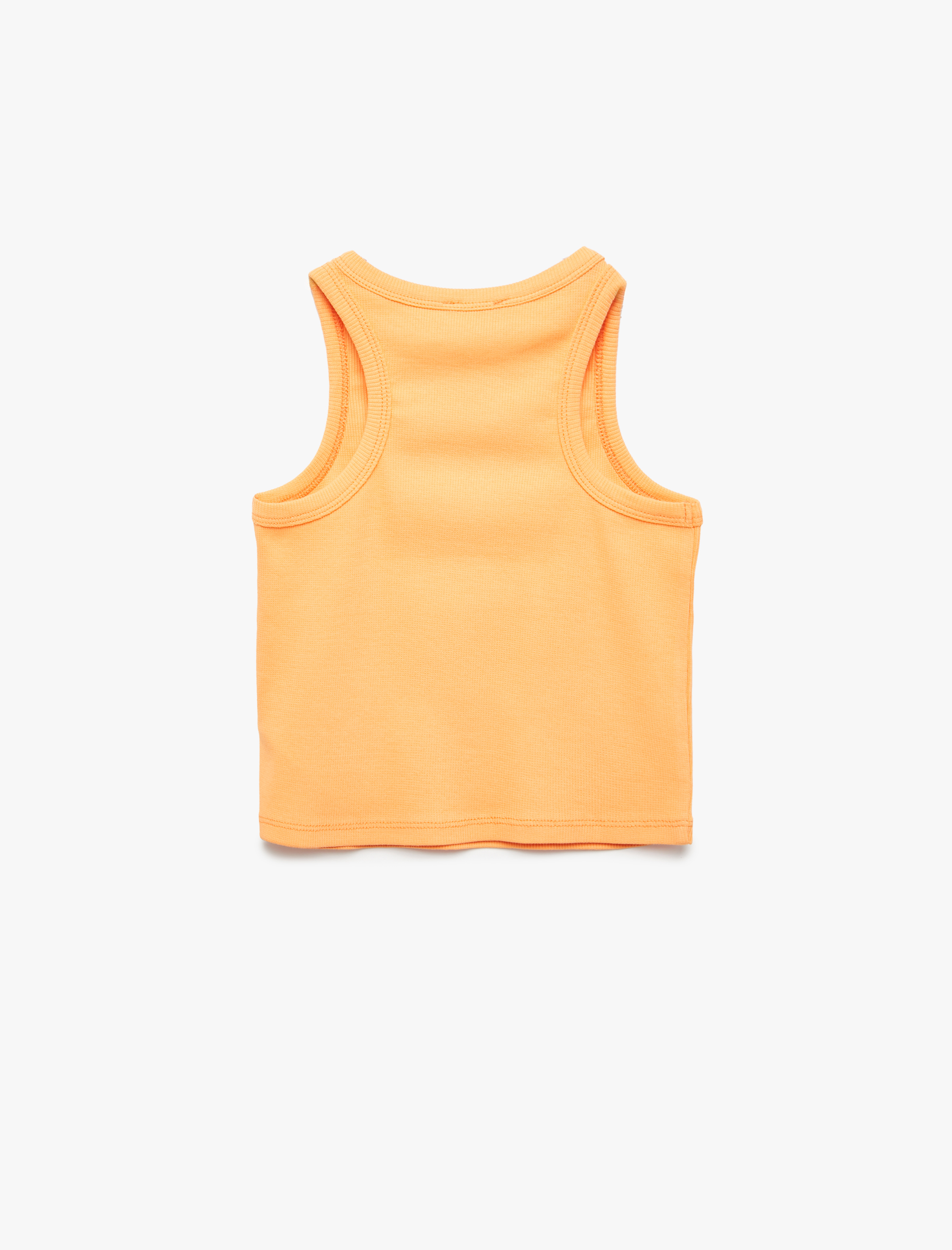  Kız Çocuk Pamuklu Bisiklet Yaka Fitilli 2'li Basic Atlet Seti