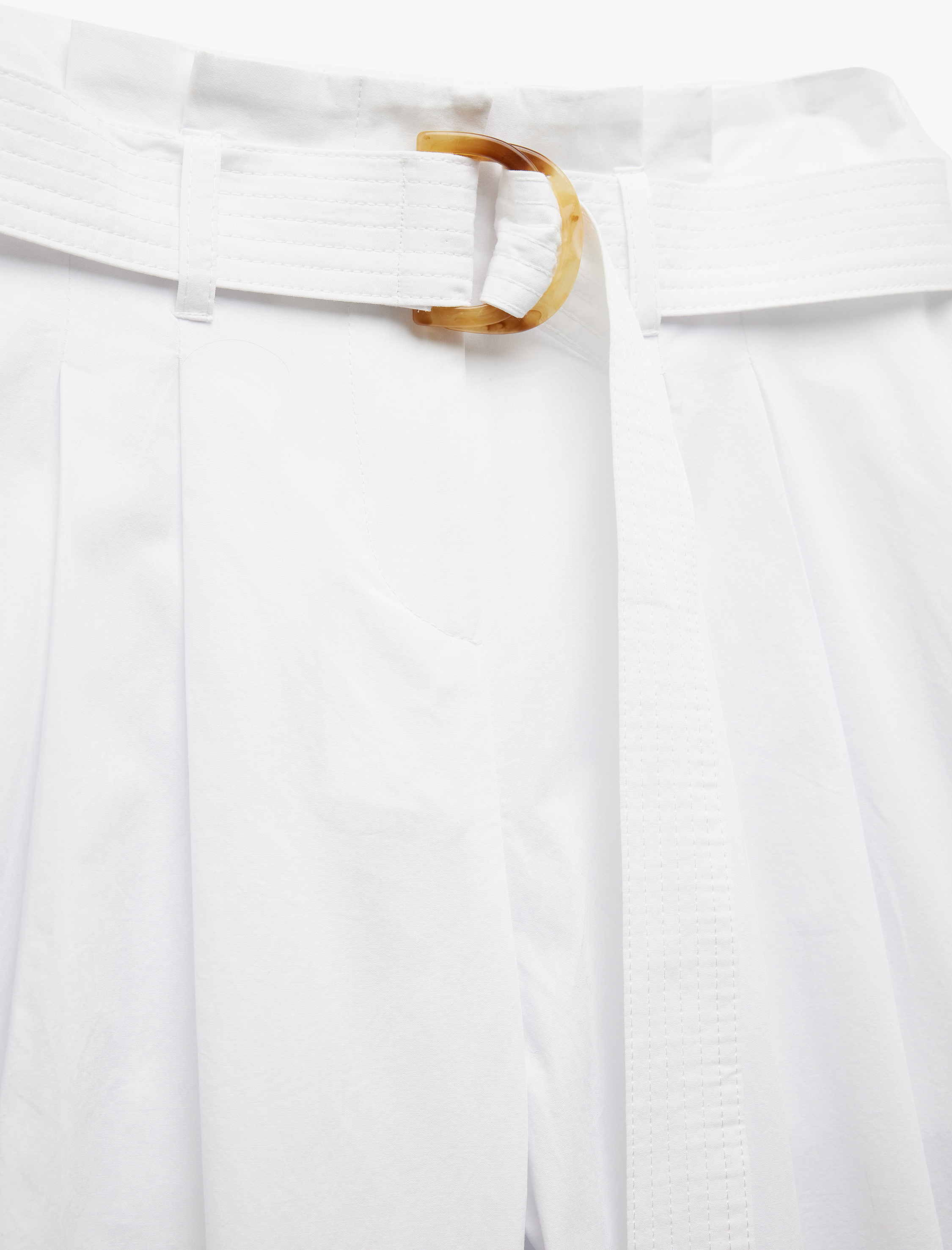   Pamuklu Kemerli Kargo Cep Detaylı Geniş Paça Pantolon