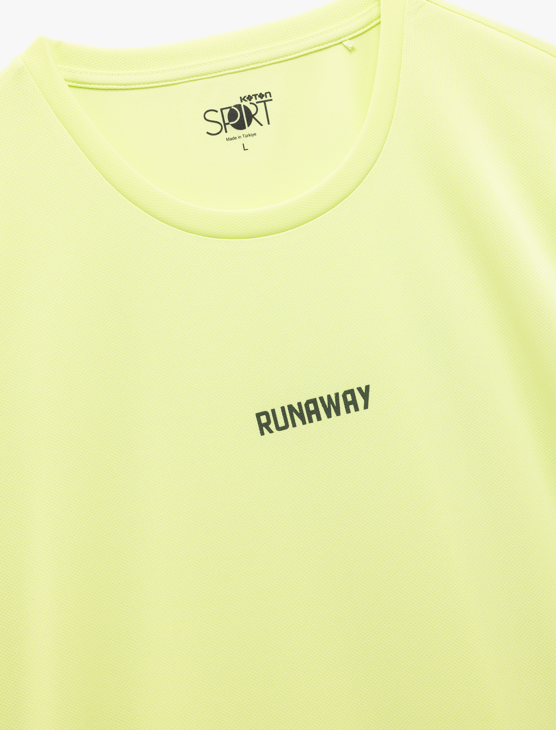   Kısa Kollu Regular Fit Bisiklet Yaka Baskılı Spor Tişört