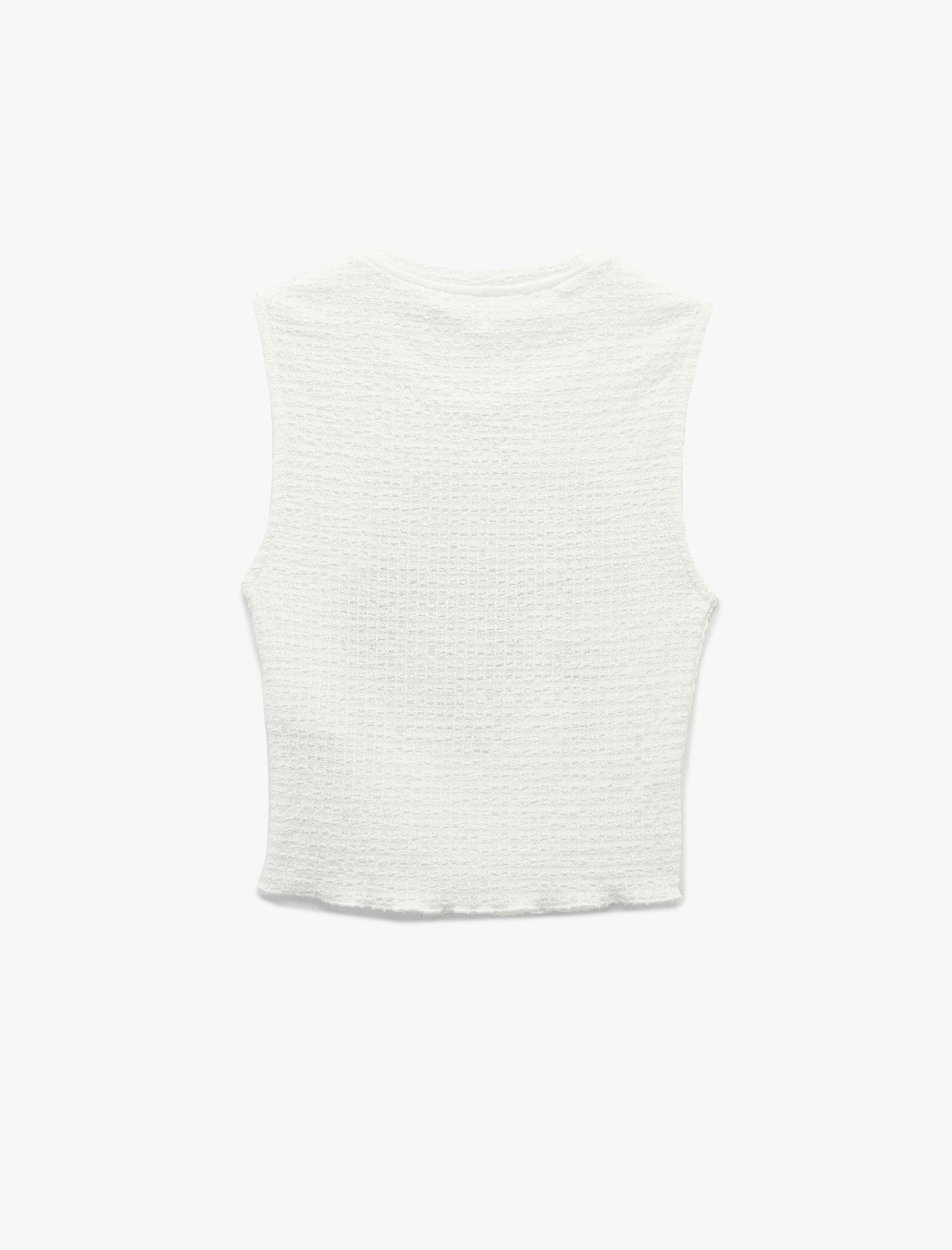   Meyve Baskılı Kolsuz Slim Fit Bisiklet Yaka Crop Bluz