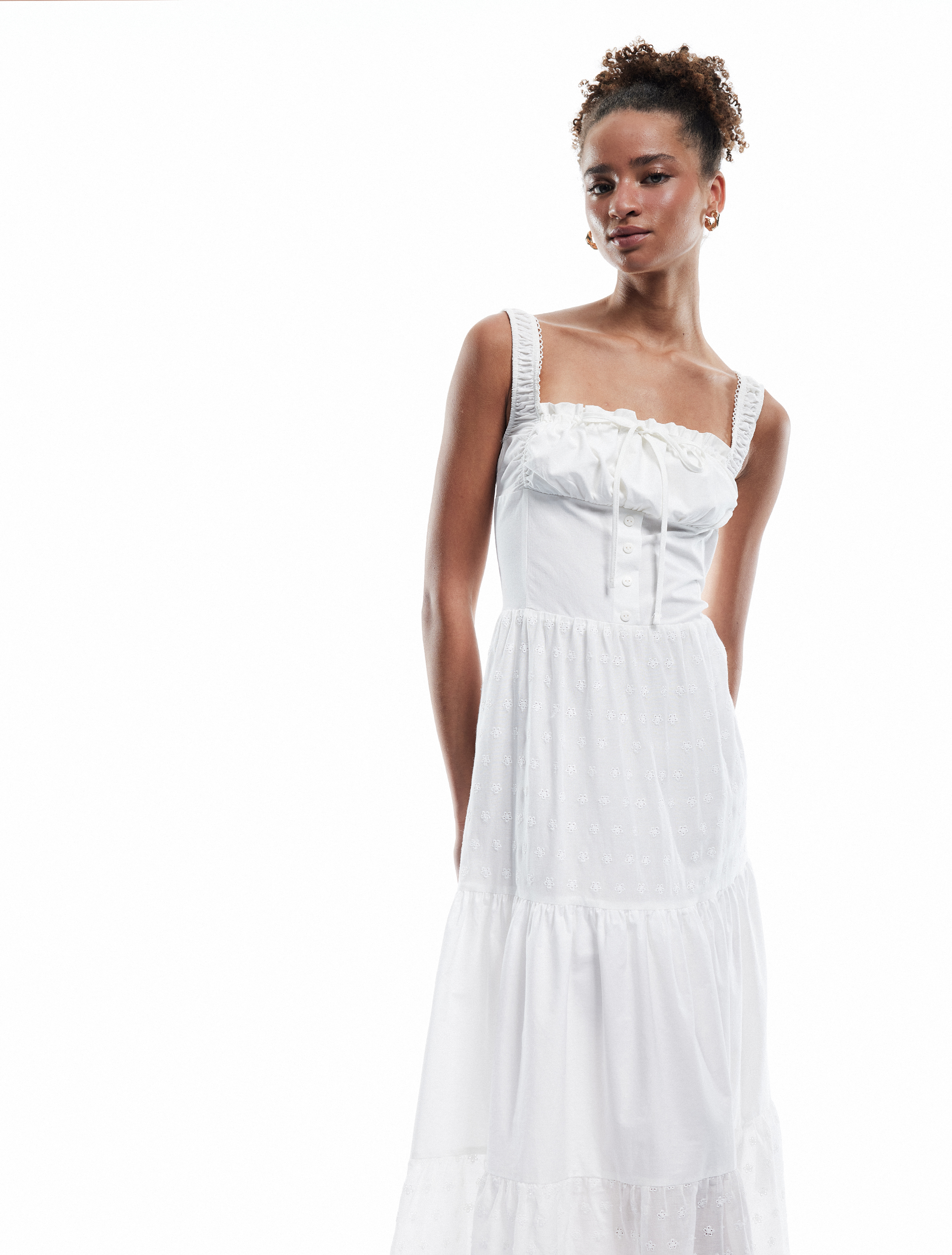   Kolsuz U Yaka Fiyonklu Bağcıklı Astarlı Uzun Fisto Elbise