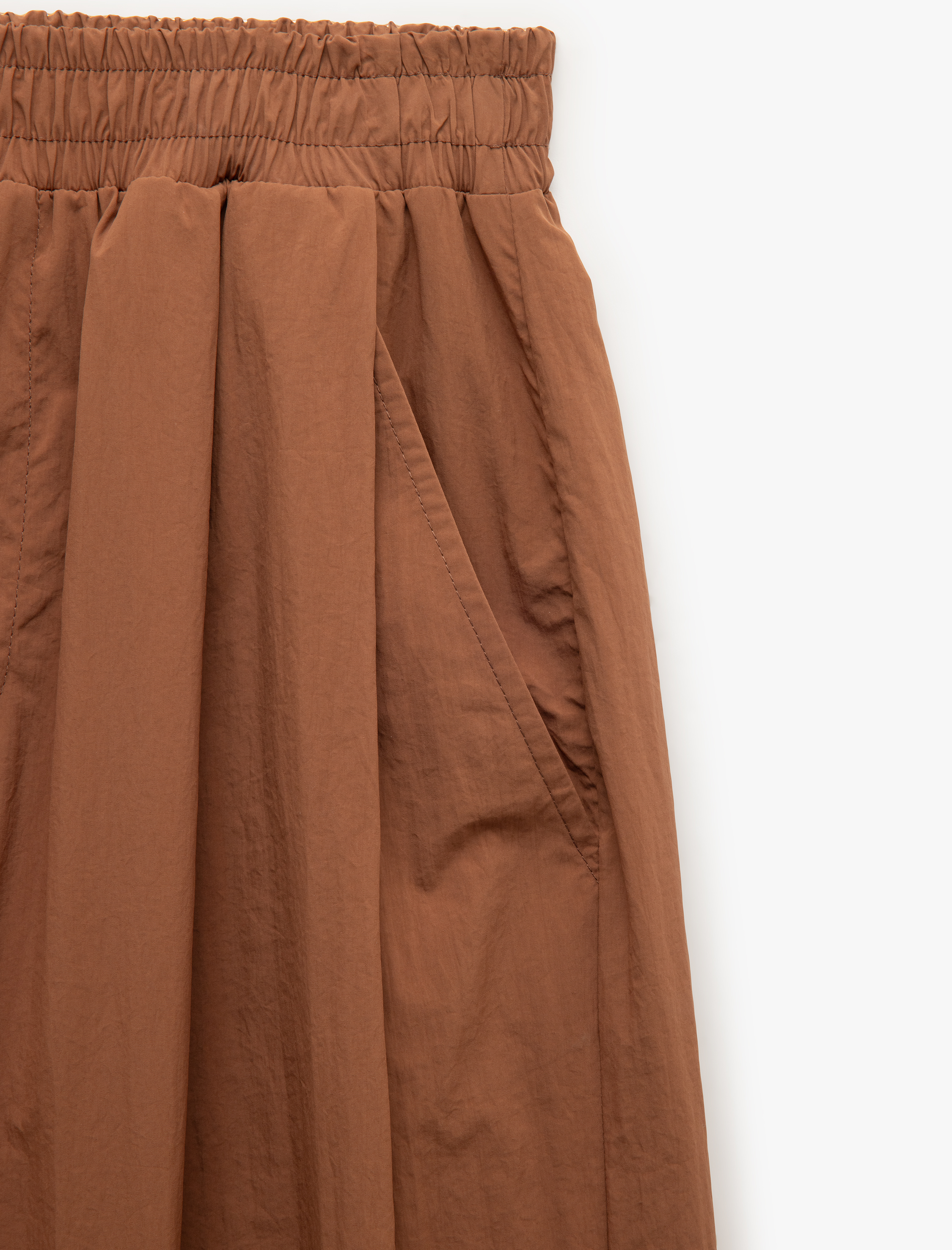   Rahat Kalıp Beli Lastikli Cepli Pileli Paraşüt Pantolon