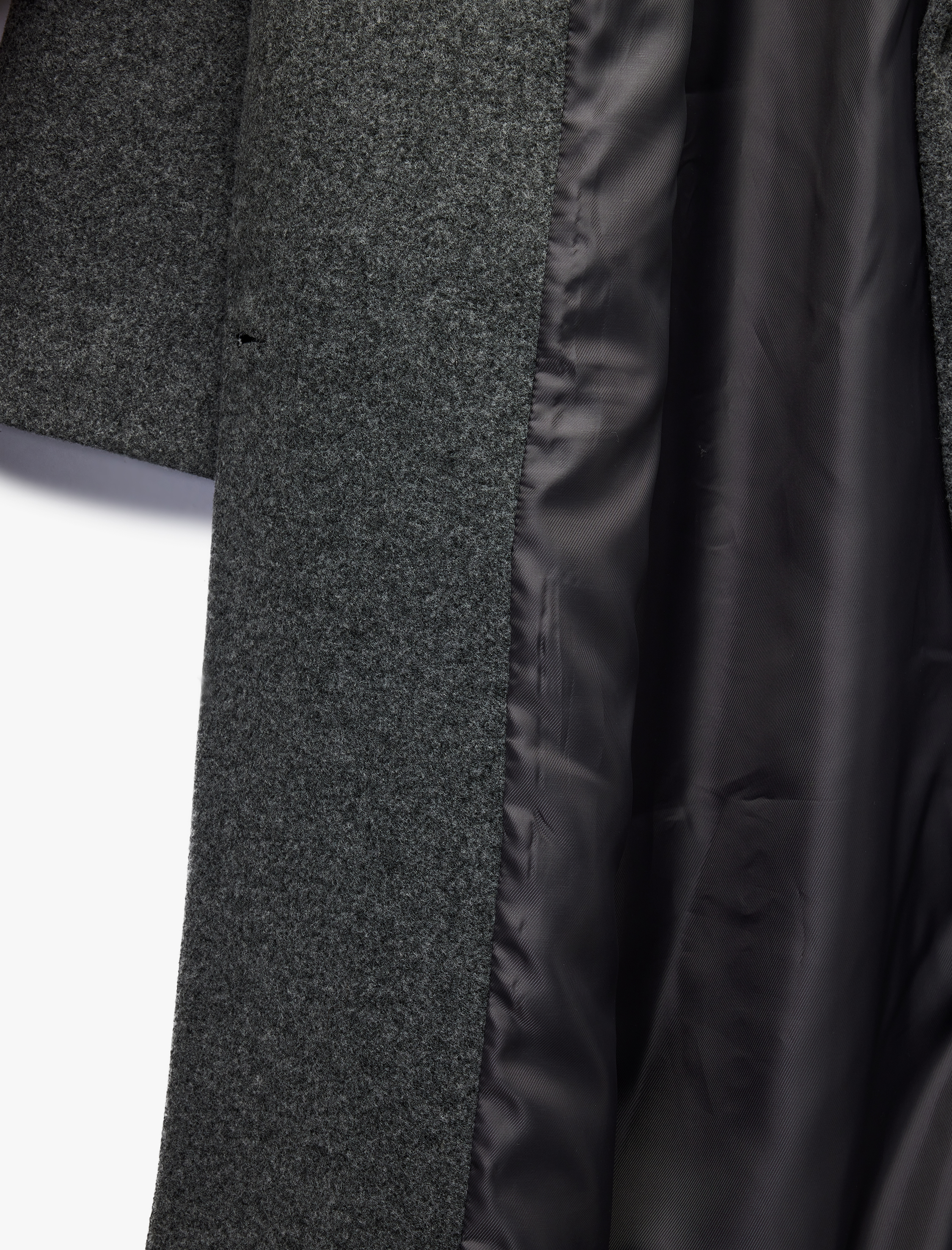   Cepli Düğmeli Uzun Kollu Kruvaze Uzun Kaşe Kaban