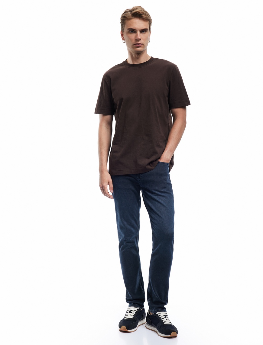   Normal Bel Pamuklu Slim Fit Jean Pantolon - Brad Jean