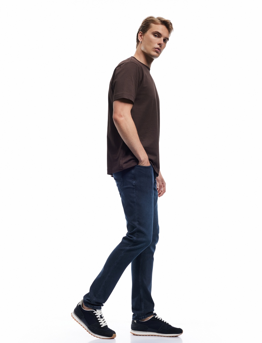   Normal Bel Pamuklu Slim Fit Jean Pantolon - Brad Jean