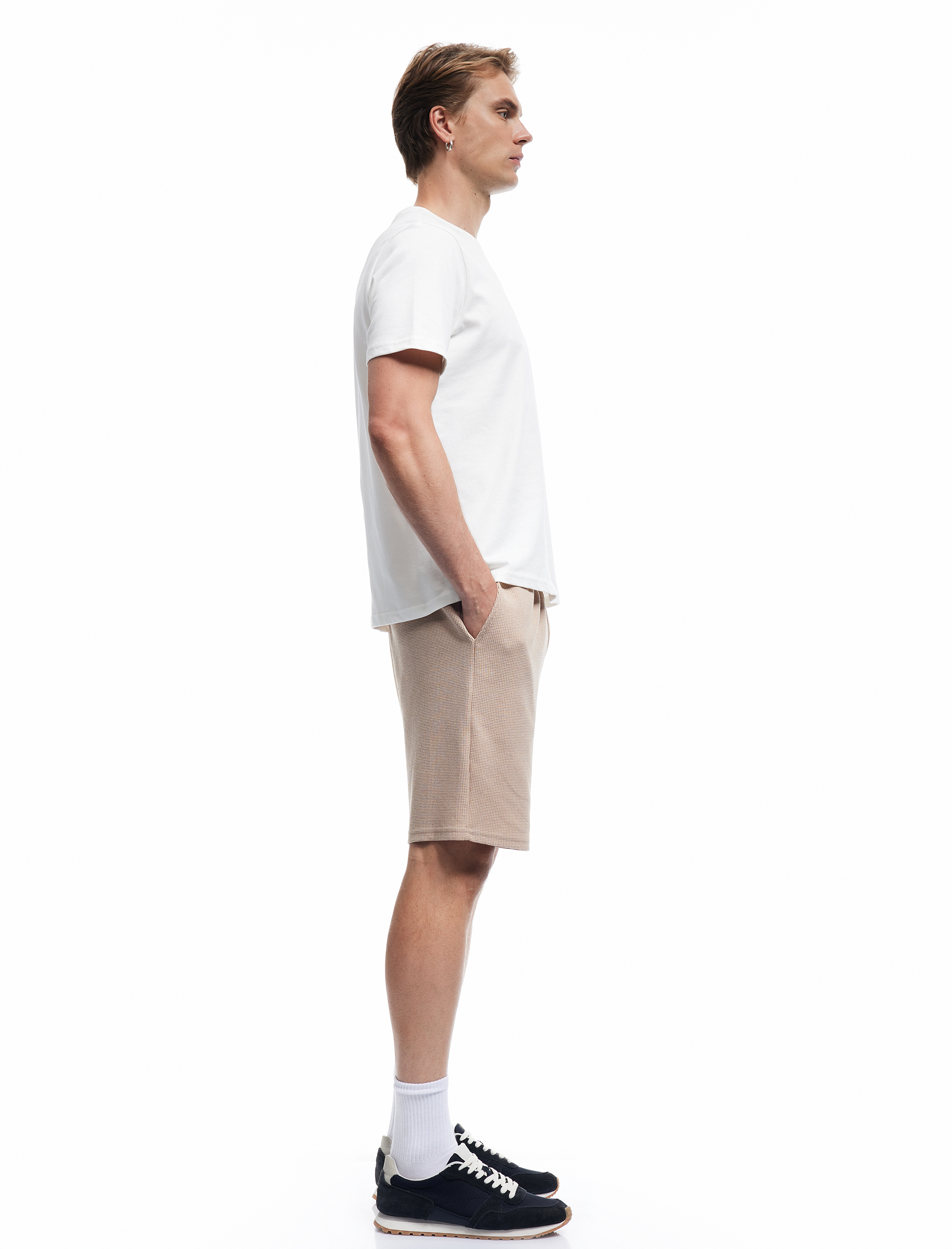   Cep Detaylı Bermuda Beli Bağcıklı Şort