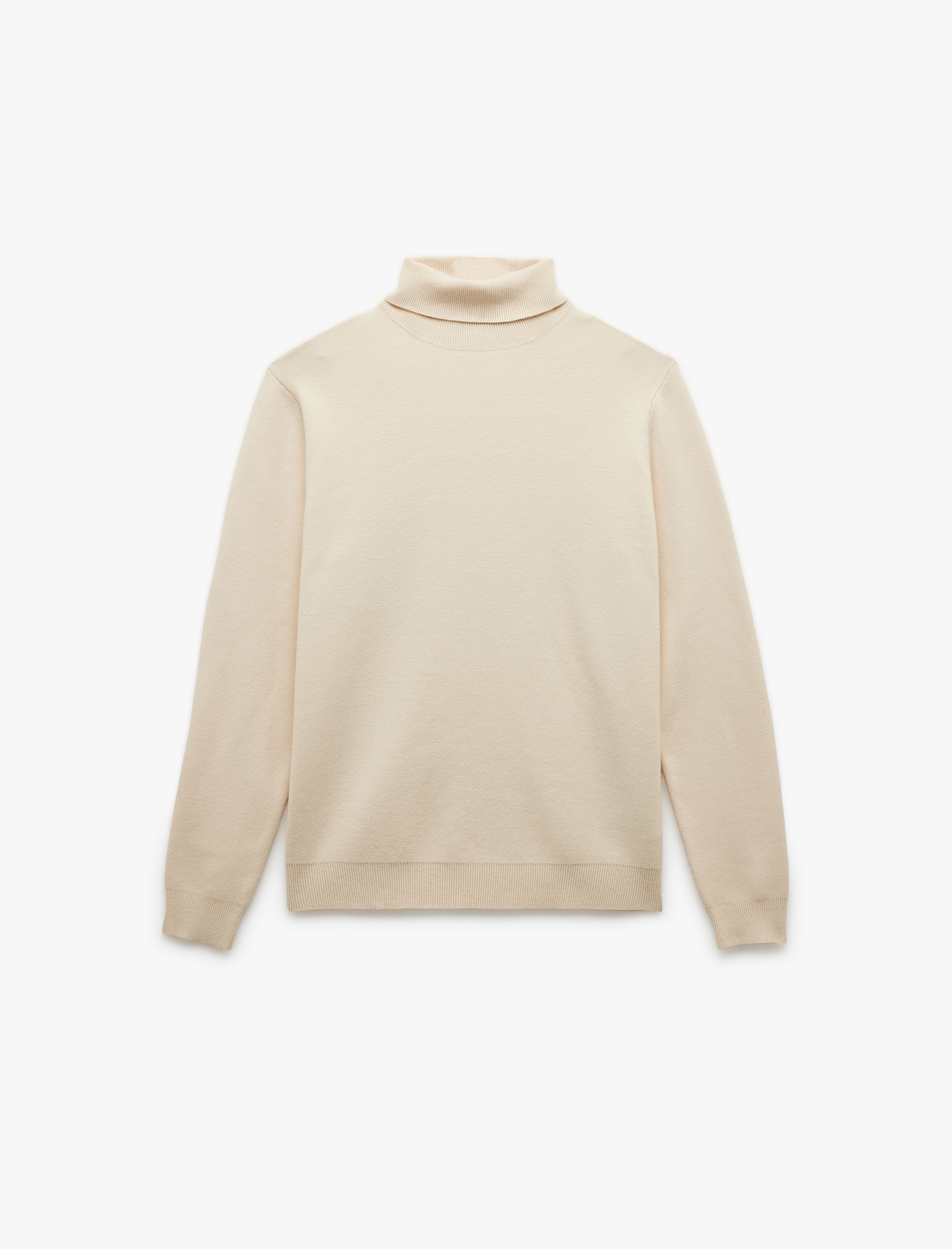   Uzun Kollu Basic Boğazlı Triko Kazak