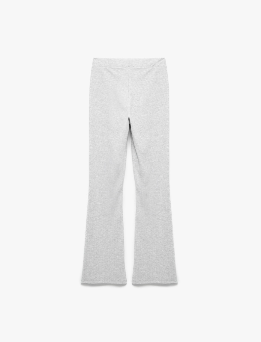   Normal Bel Dar Kesim İşleme Detaylı Ribanalı Pijama Altı