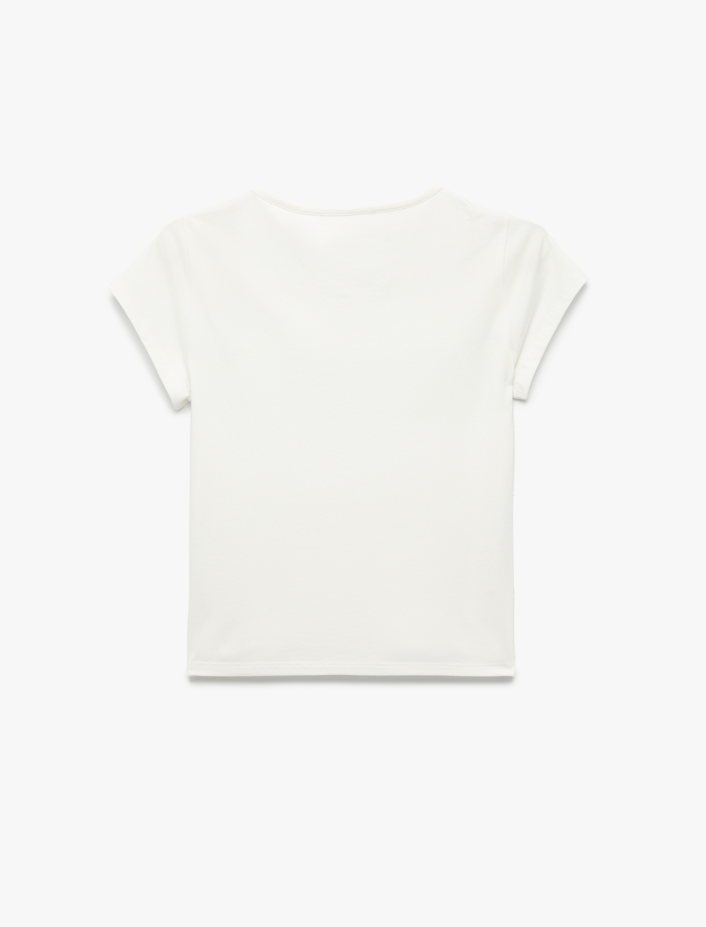   Koton X Zeynep Bastık - Pamuklu Slim Fit Kısa Kollu Bisiklet Yaka Baskılı Tişört