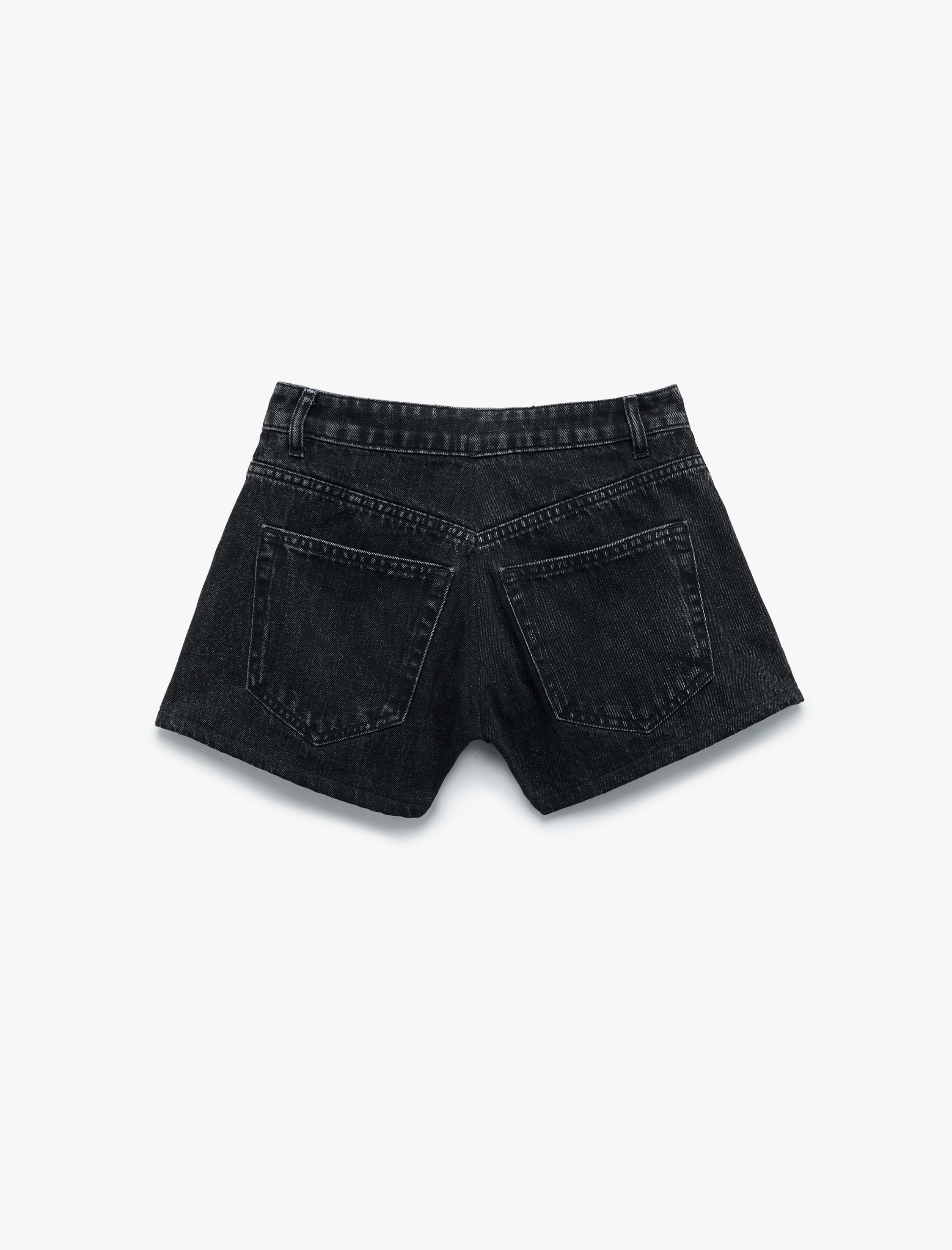   Koton X Zeynep Bastık - Düğmeli Cep Detaylı Taşlı Mini Denim Şort