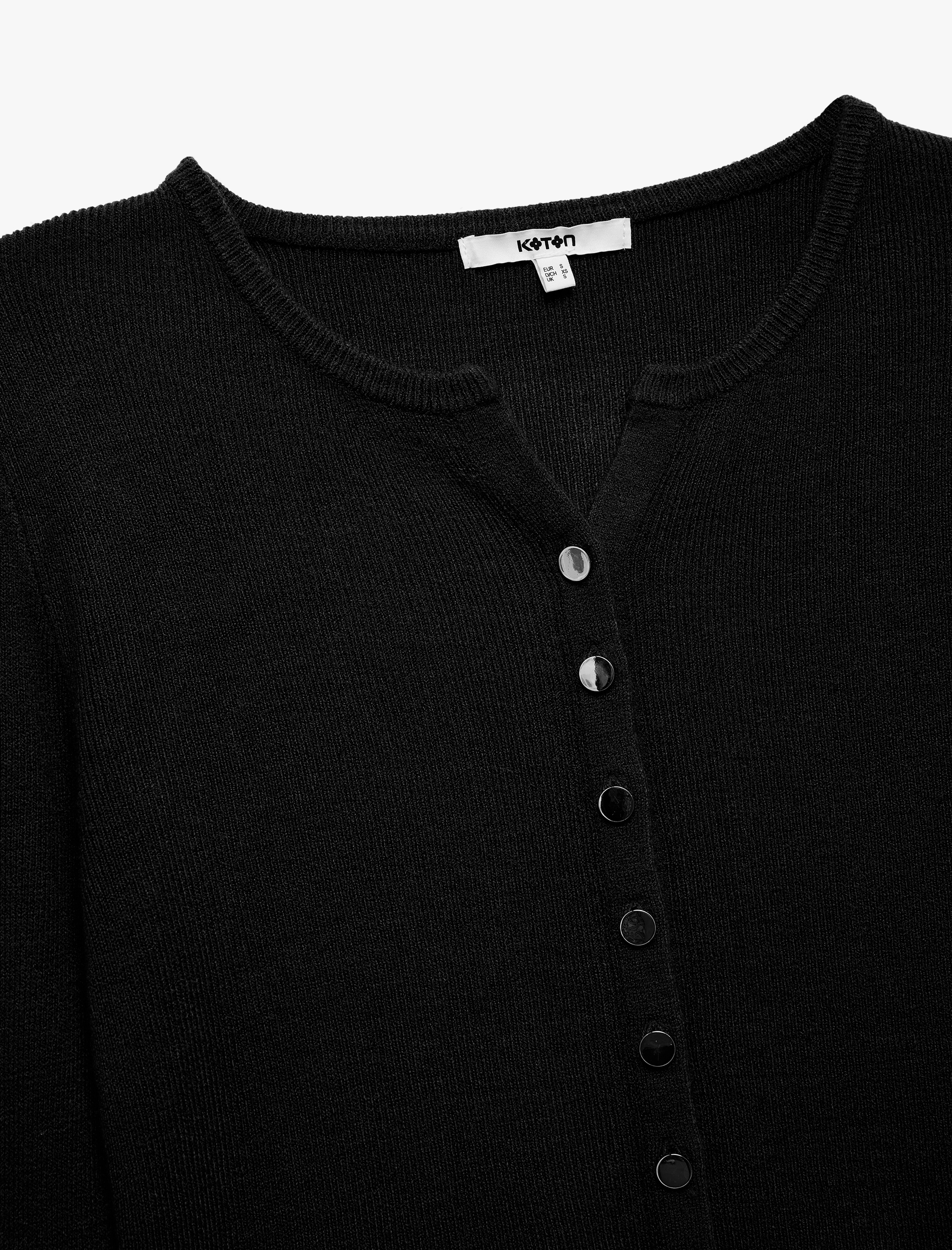   Uzun Kollu Bisiklet Yaka Triko Hırka