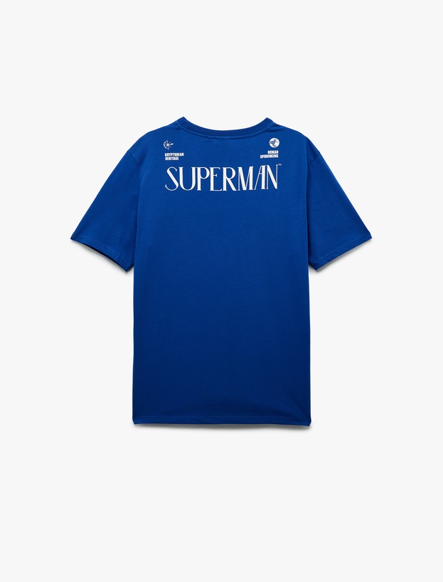 Regular Fit Kısa Kollu Bisiklet Yaka Lisanslı Superman Tişört_1