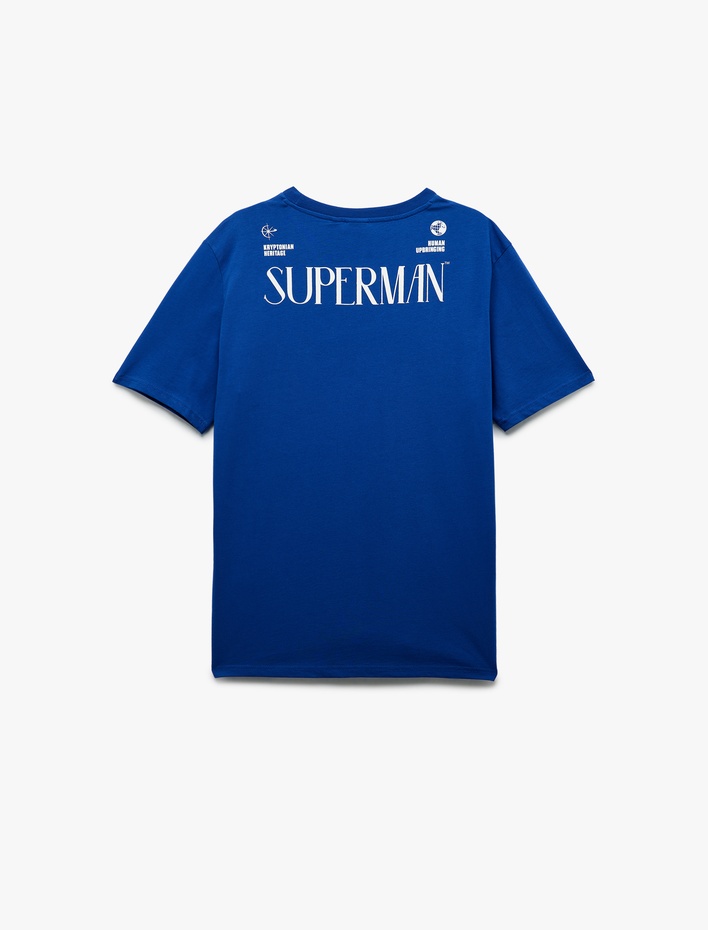  Regular Fit Kısa Kollu Bisiklet Yaka Lisanslı Superman Tişört