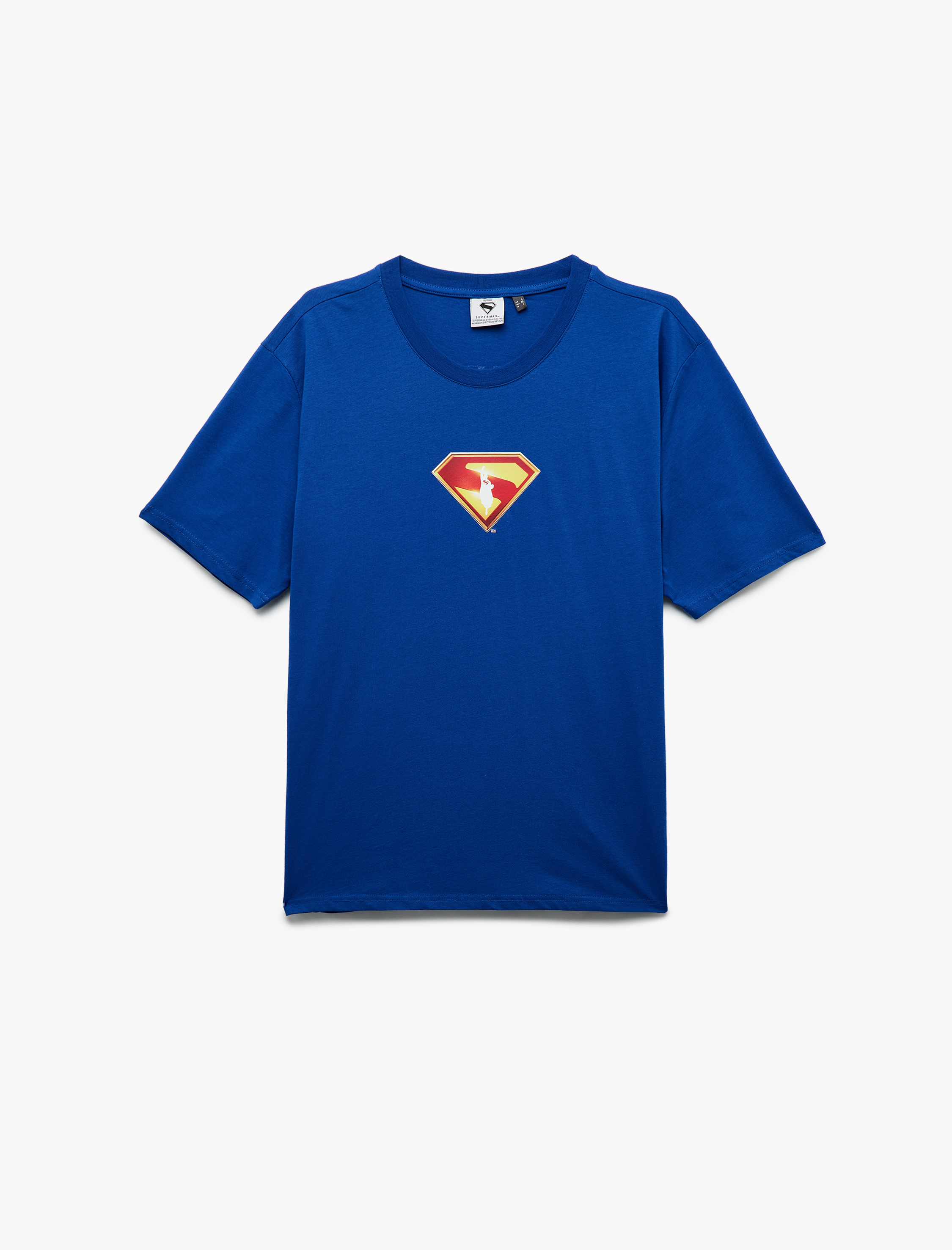   Regular Fit Kısa Kollu Bisiklet Yaka Lisanslı Superman Tişört