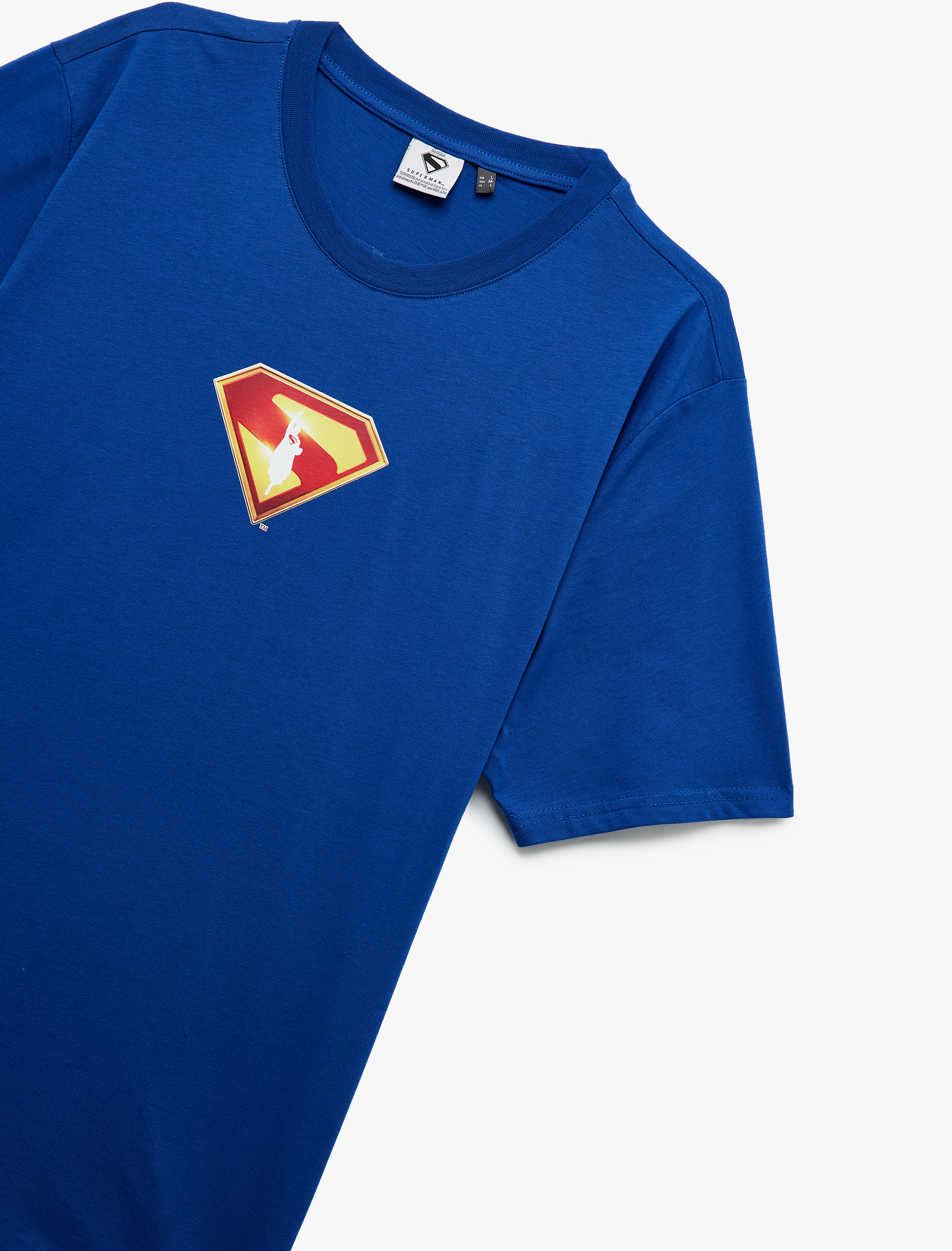   Regular Fit Kısa Kollu Bisiklet Yaka Lisanslı Superman Tişört