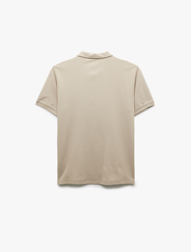 Regular Fit Kısa Kollu Pamuklu Polo Yaka Tişört_1