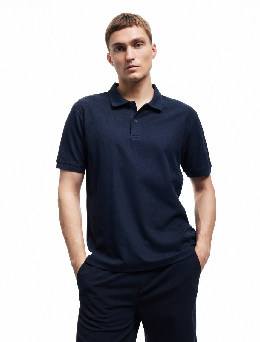   Regular Fit Kısa Kollu Pamuklu Polo Yaka Tişört
