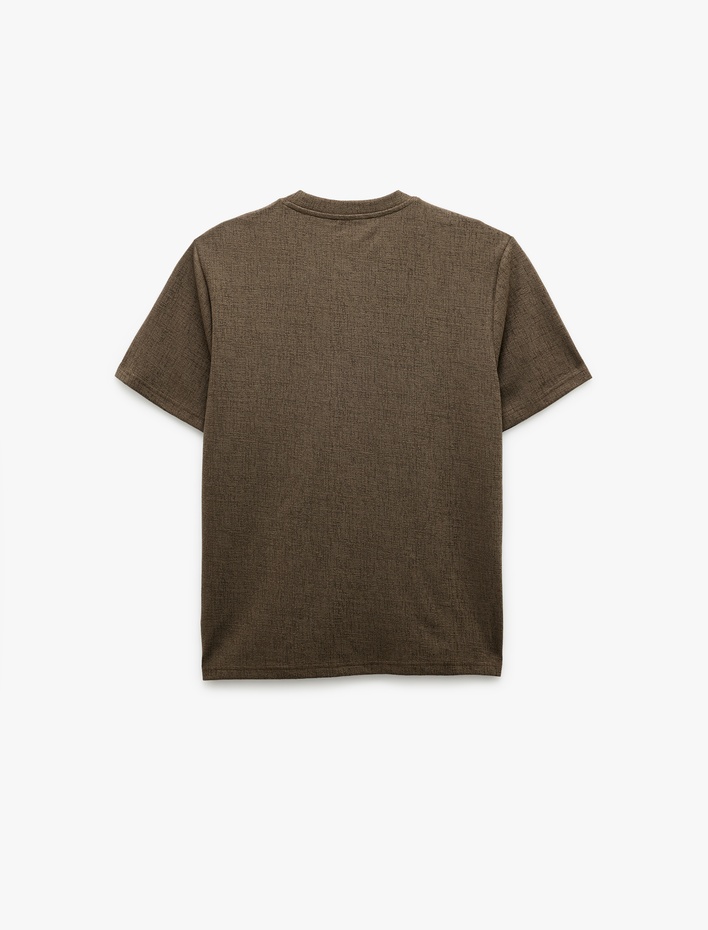  Kısa Kollu Pamuklu Regular Fit Bisiklet Yaka Tişört