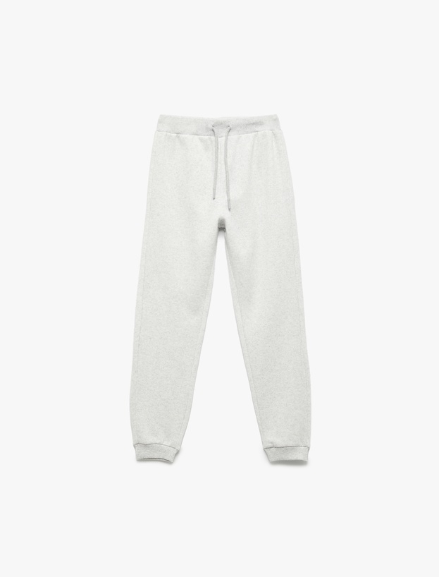 Pamuklu Beli Bağlamalı Şardonlu Basic Jogger Eşofman Altı_0