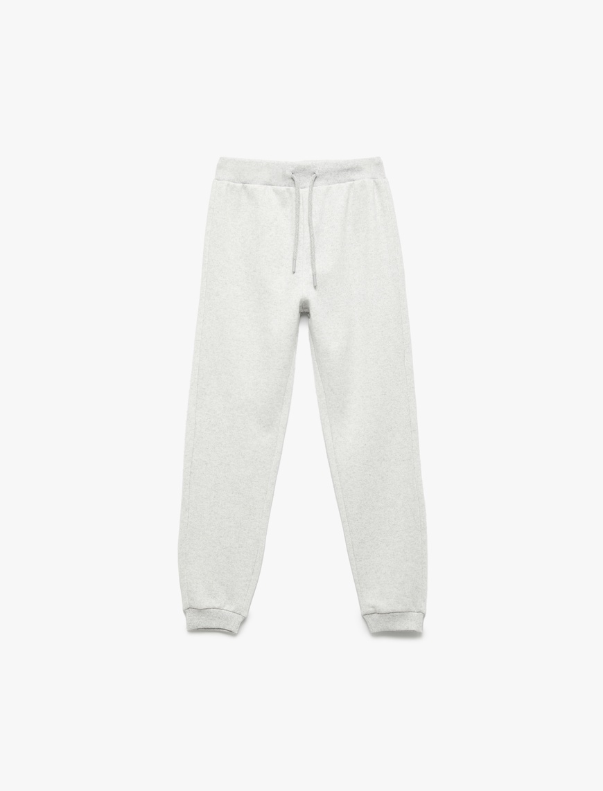  Erkek Çocuk Pamuklu Beli Bağlamalı Basic Jogger Eşofman Altı