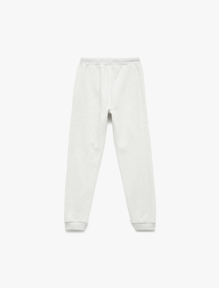 Erkek Çocuk Pamuklu Beli Bağlamalı Şardonlu Basic Jogger Eşofman Altı