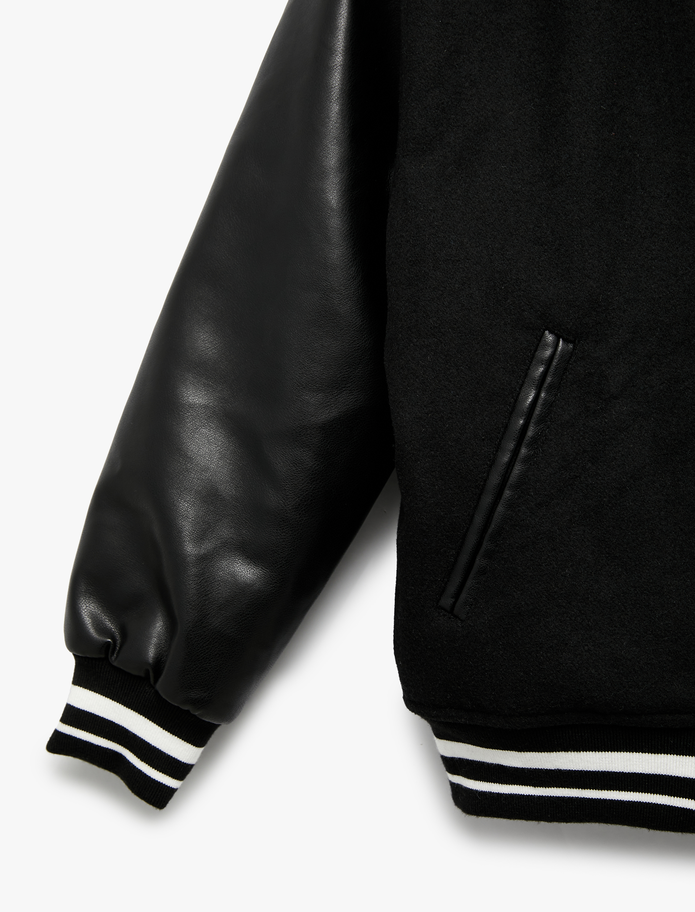  Erkek Çocuk Uzun Kollu Bisiklet Yaka Cep Detaylı Kolej Ceket