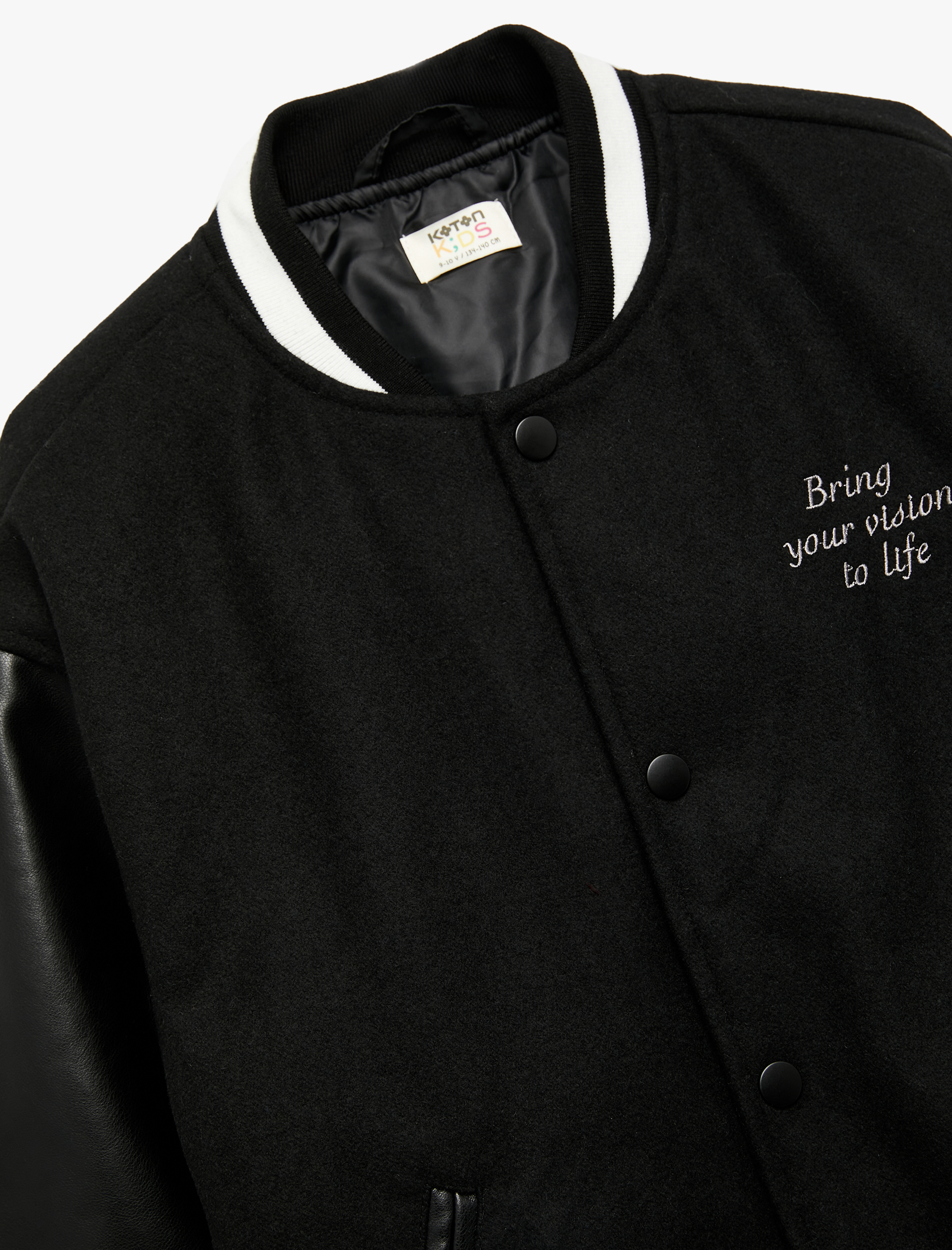  Erkek Çocuk Uzun Kollu Bisiklet Yaka Cep Detaylı Kolej Ceket