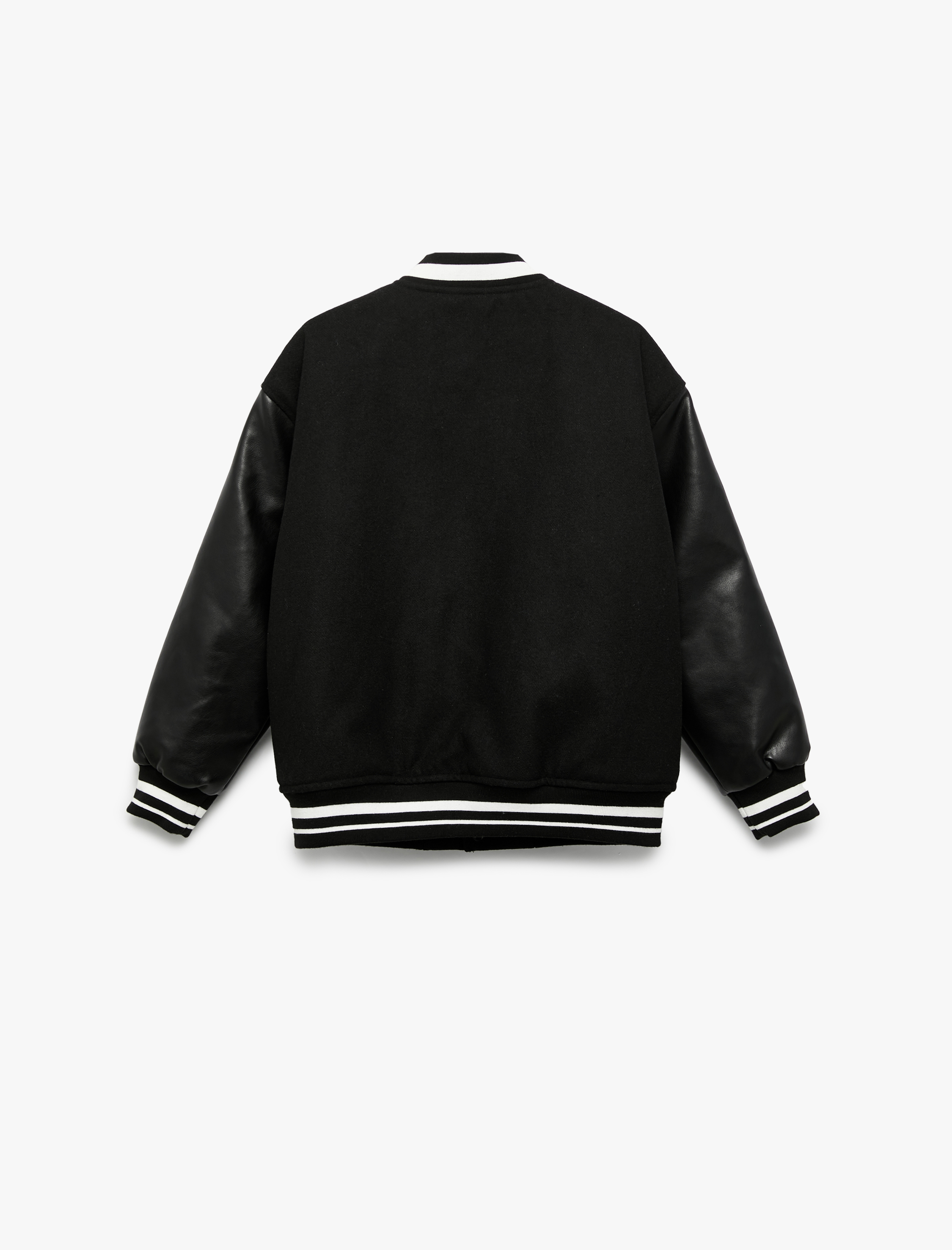  Erkek Çocuk Uzun Kollu Bisiklet Yaka Cep Detaylı Kolej Ceket