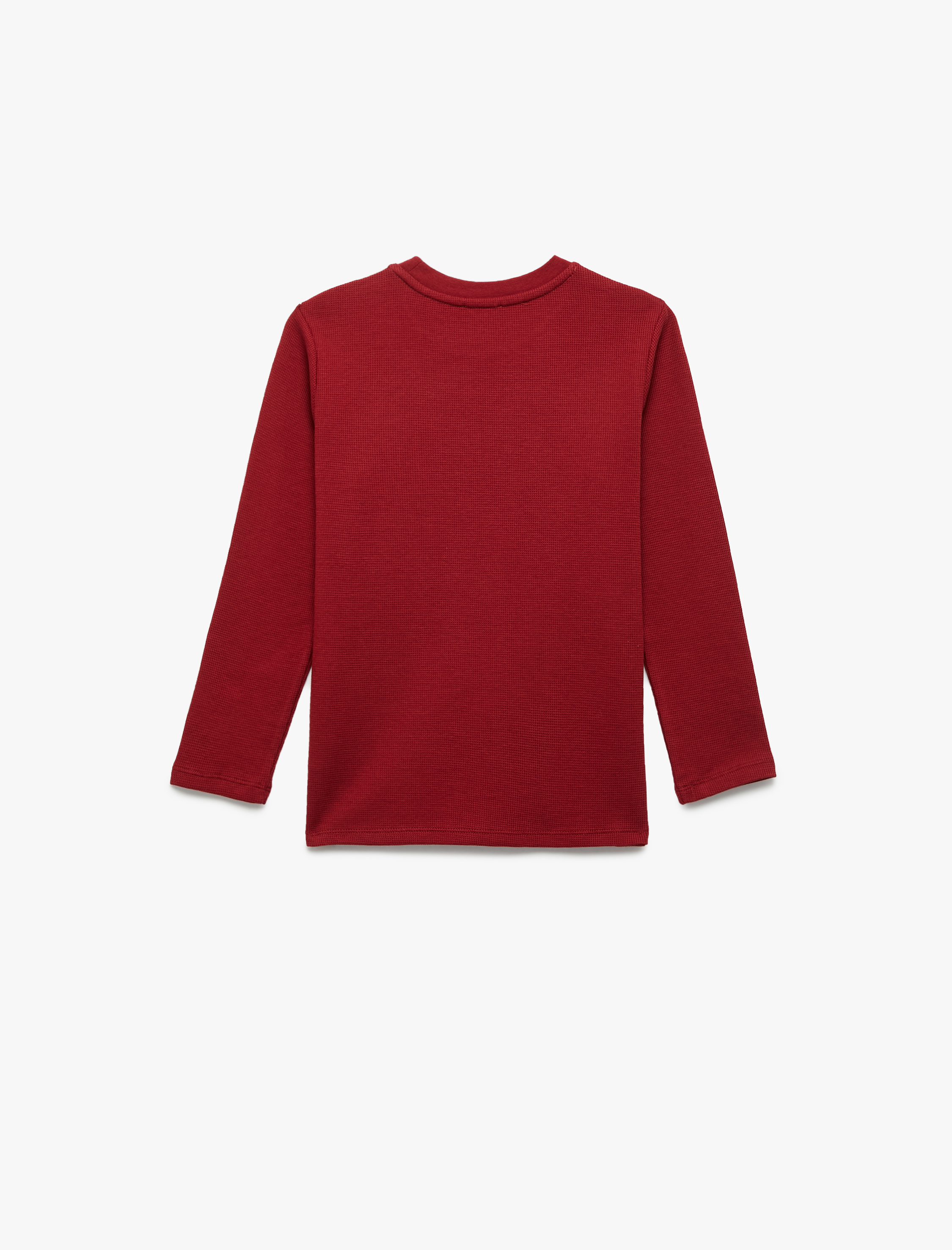  Erkek Çocuk Bisiklet Yaka Pamuklu Basic Uzun Kollu Tişört