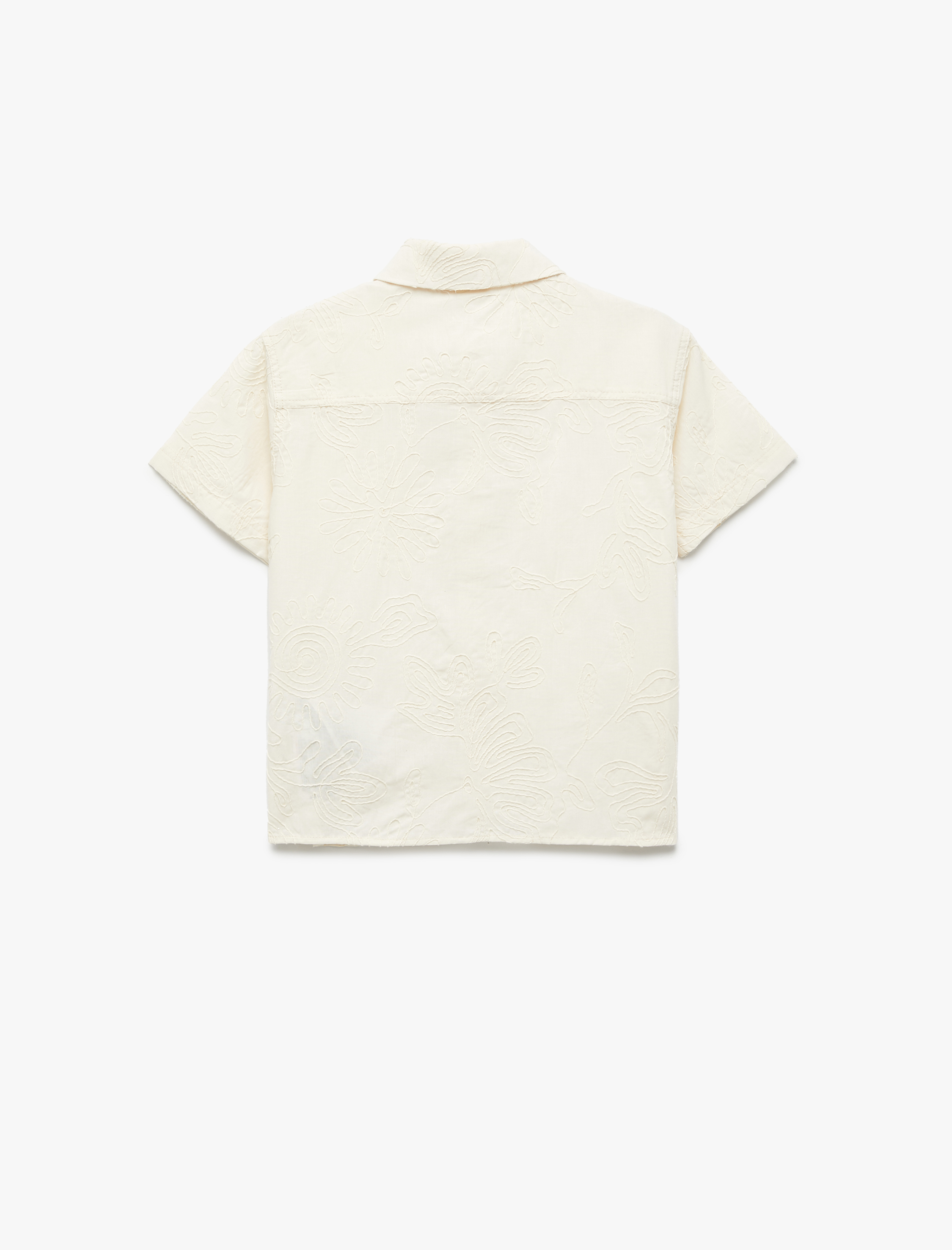  Erkek Çocuk Kısa Kollu Düğmeli Cepli Pamuklu Gömlek