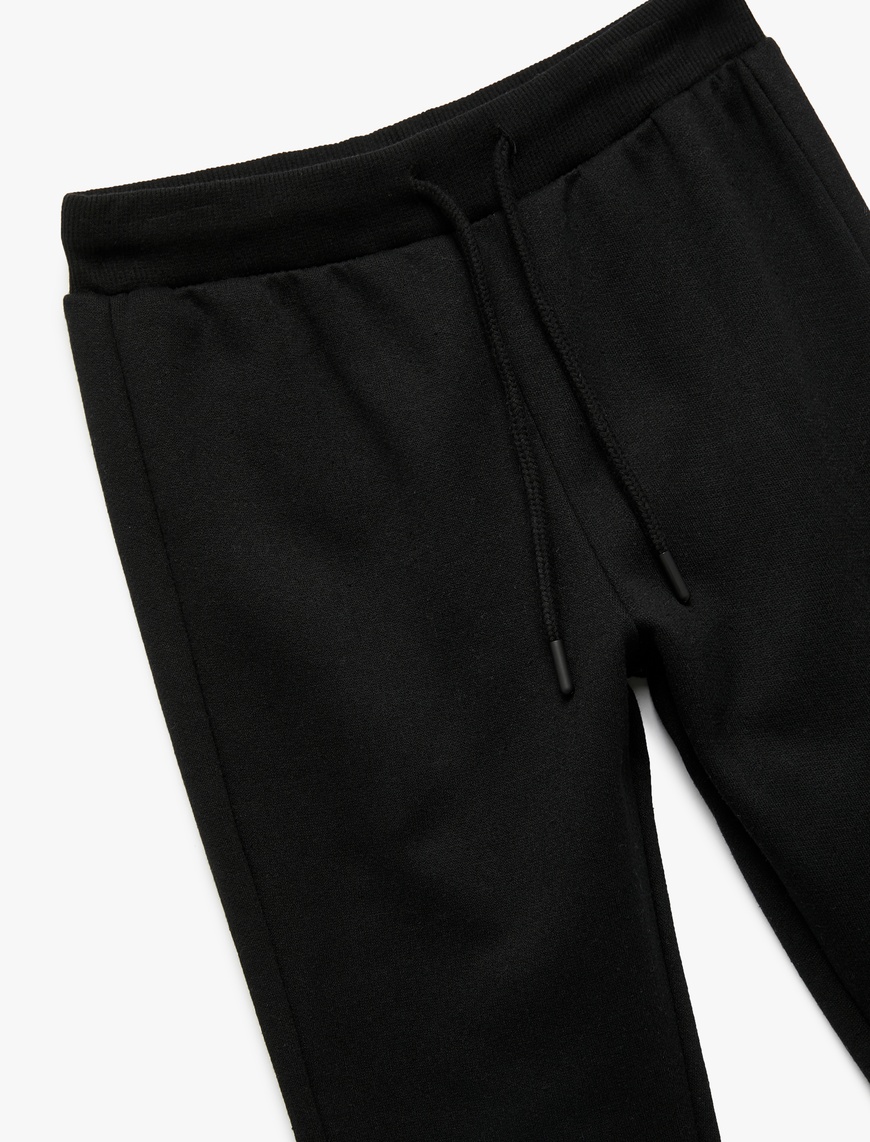  Erkek Çocuk Pamuklu Beli Bağlamalı Basic Jogger Eşofman Altı