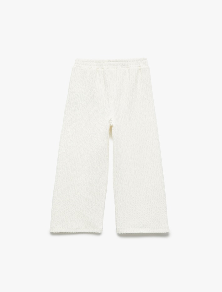 Kız Bebek Beli Lastikli Rahat Kesim Basic Pantolon